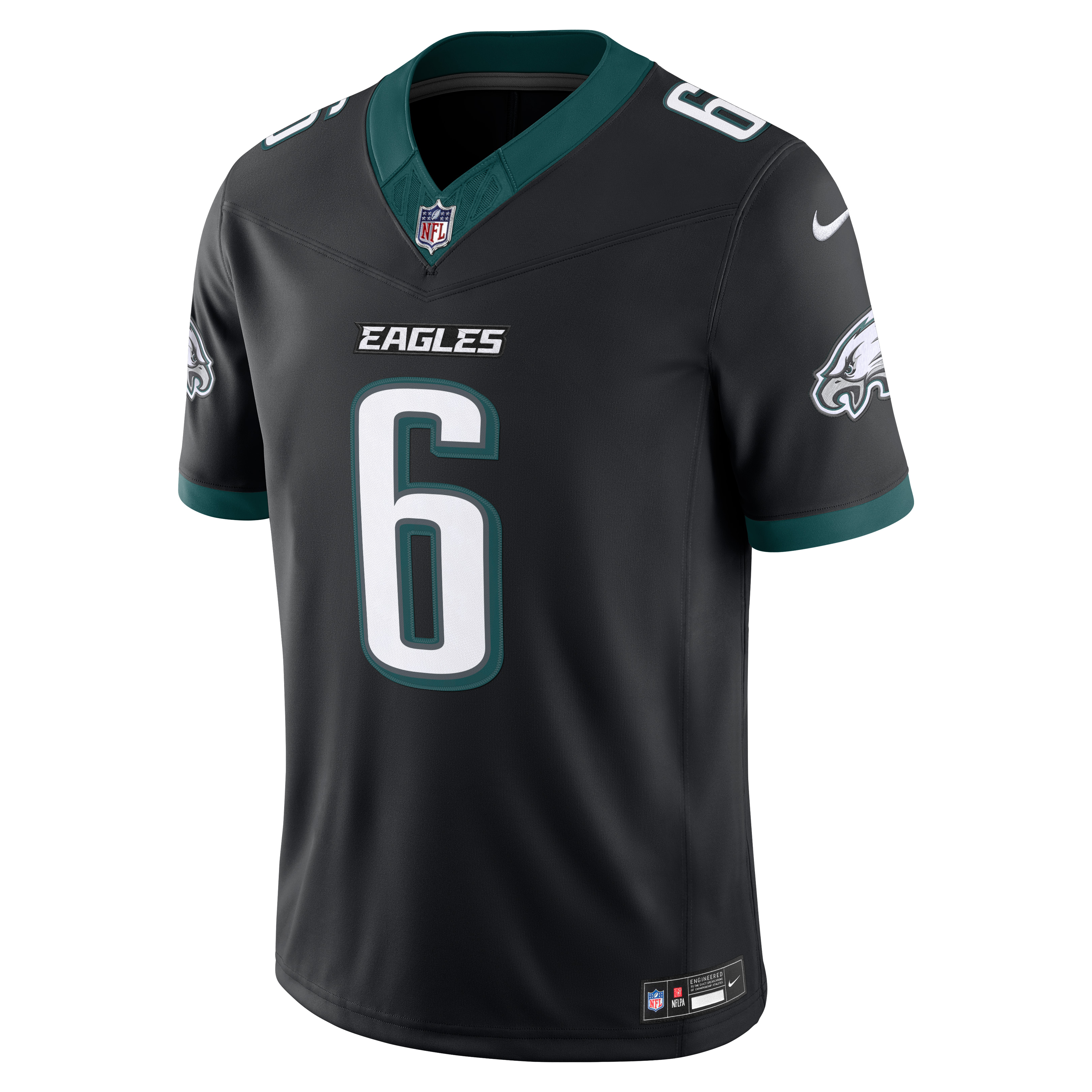 Men's Philadelphia Eagles Devonta Smith Nike Black Alternate Vapor Fuse Stitched Limited Jersey