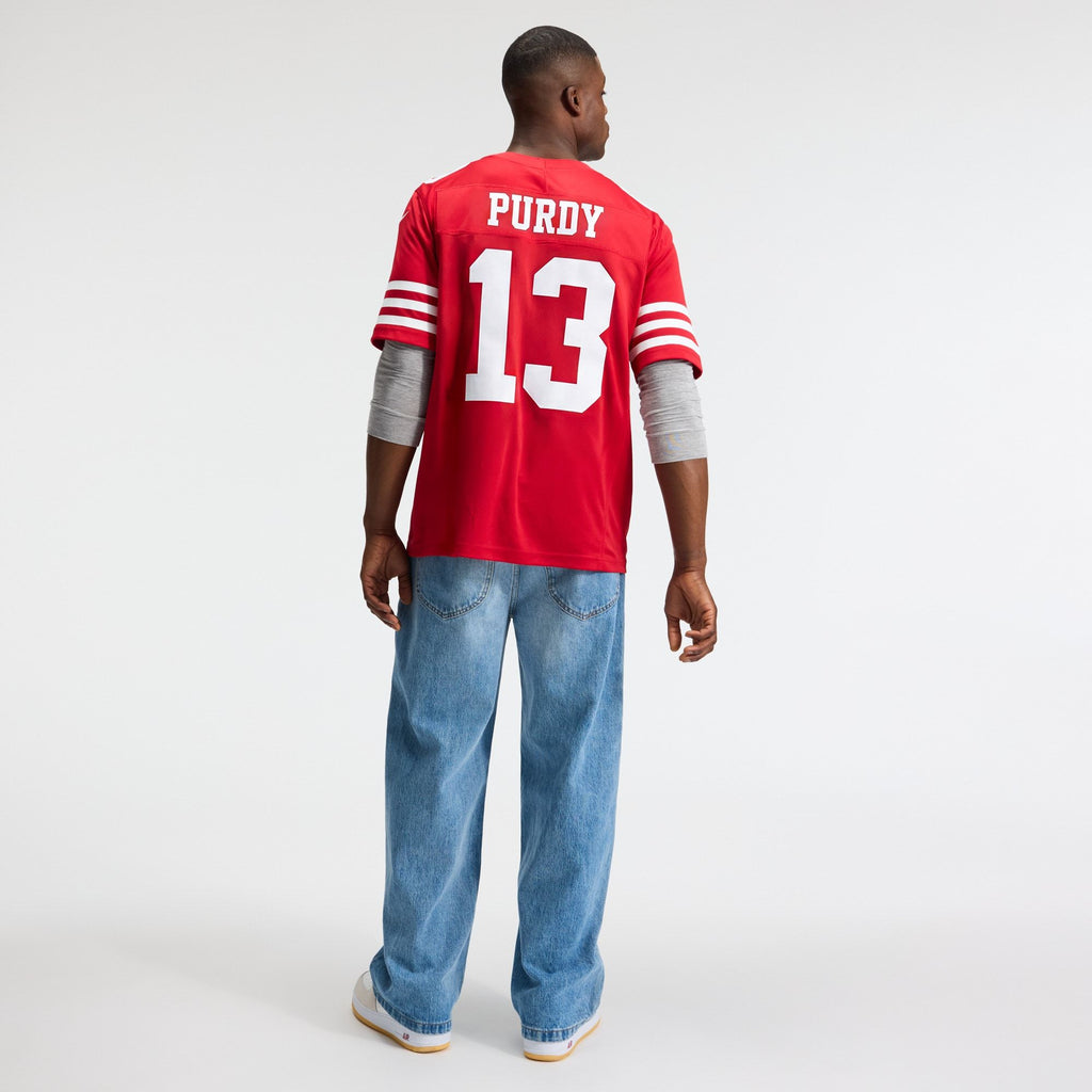 Men's San Francisco 49Ers Brock Purdy Nike Scarlet Team Vapor Fuse Stitched Limited Jersey