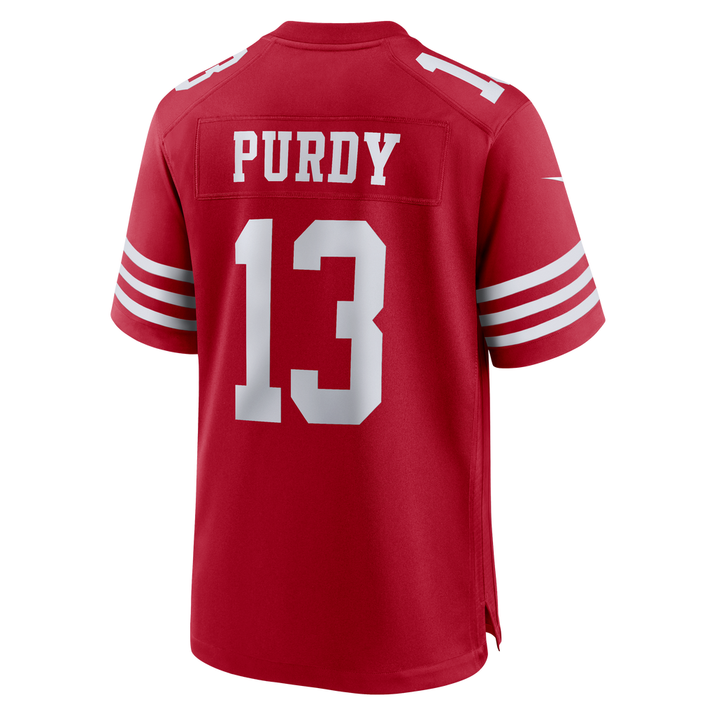 Men's San Francisco 49Ers Brock Purdy Nike Scarlet 80Th Anniversary Game Jersey