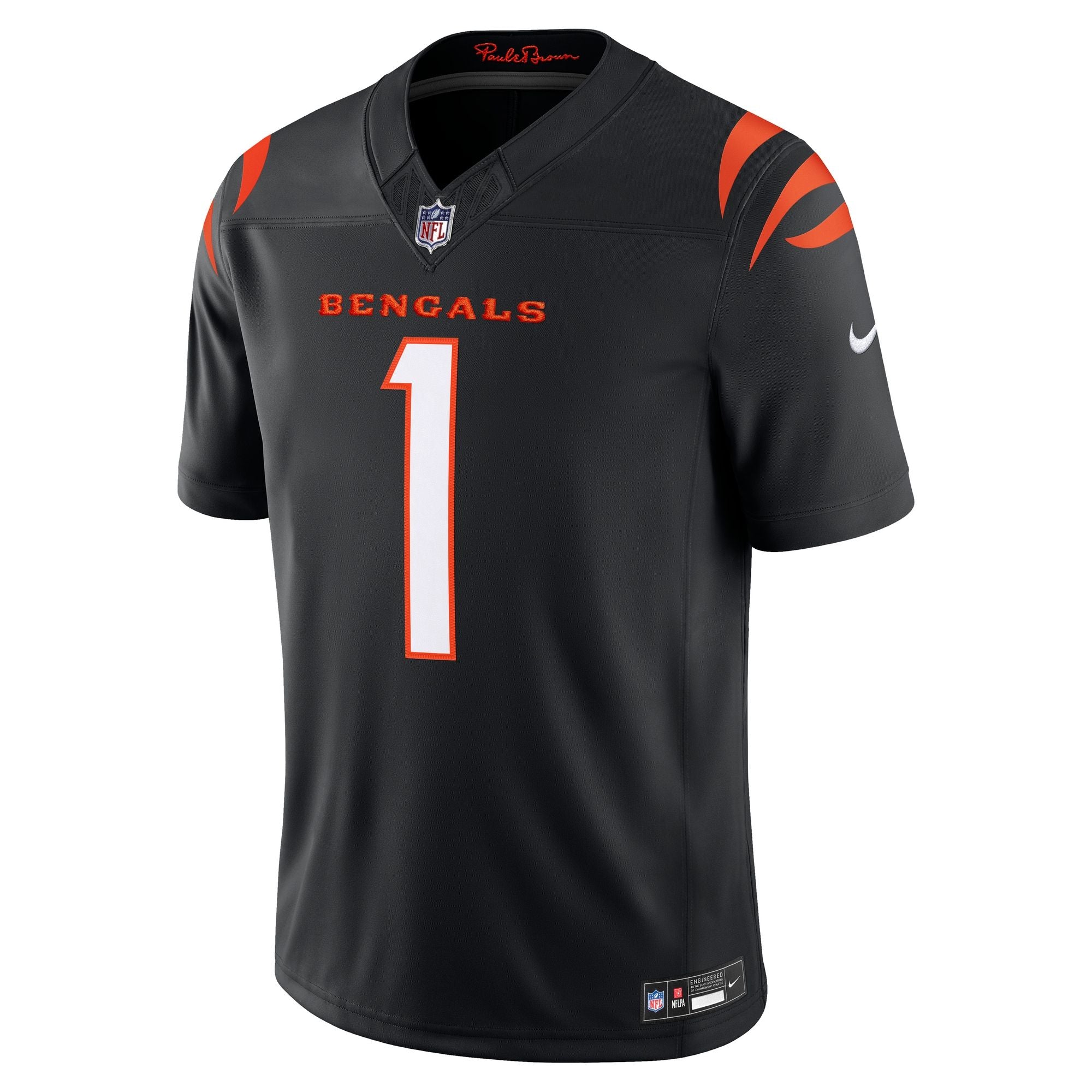 Men's Cincinnati Bengals Jamarr Chase Nike Black Team Vapor Fuse Stitched Limited Jersey