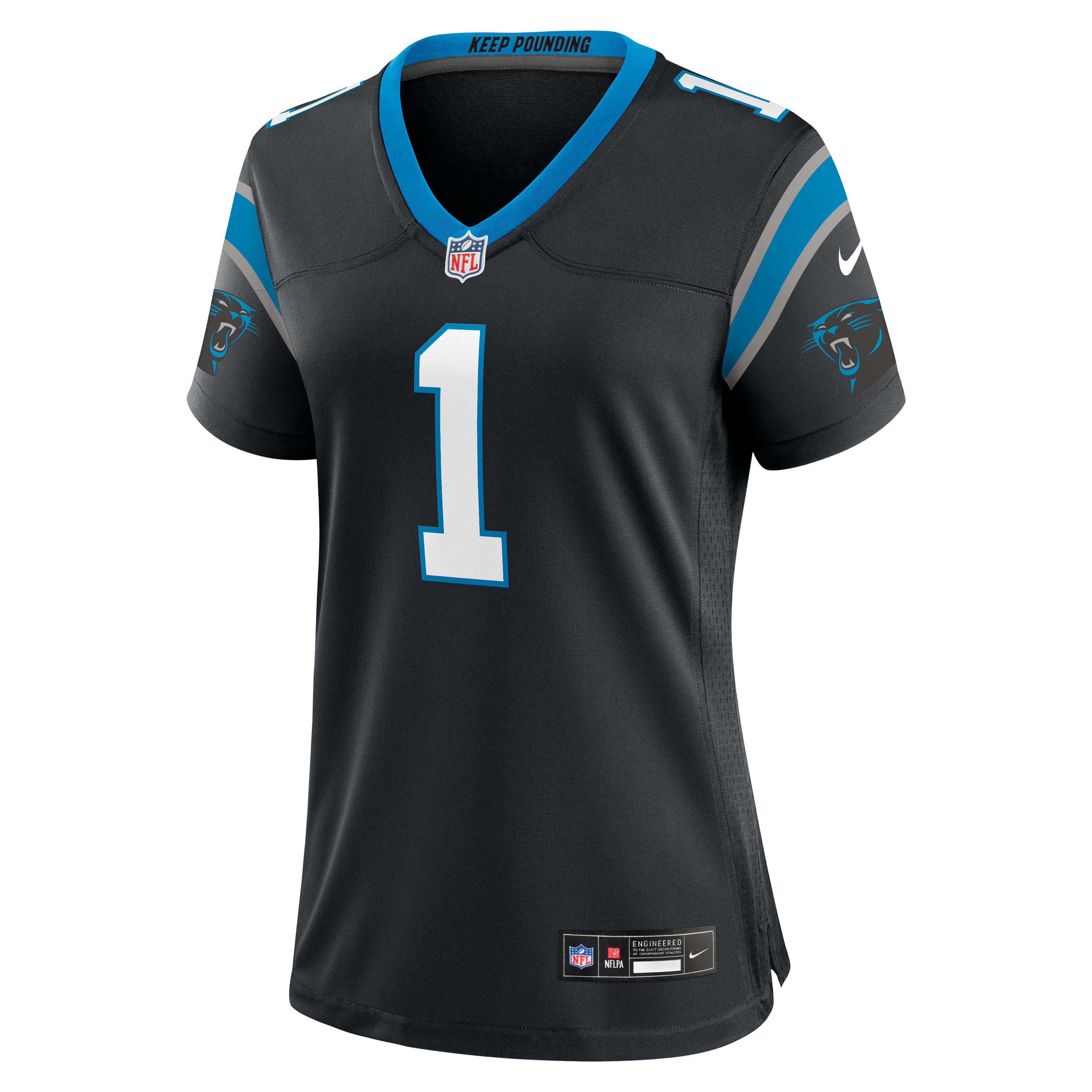 Women's Carolina Panthers Cam Newton Nike Black Team Retired Game Jersey