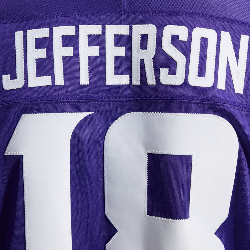 Men's Minnesota Vikings Justin Jefferson Nike Purple Team Vapor Fuse Stitched Limited Jersey