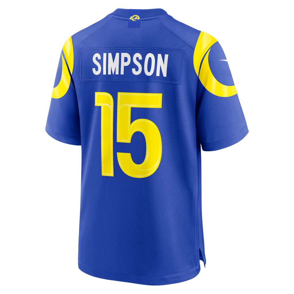Men's Los Angeles Rams Ty Simpson Nike Royal 2026 Nfl Draft First Round Pick No 13 Team Game Jersey