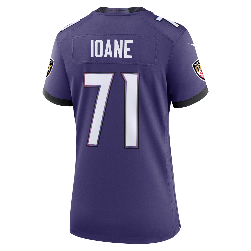 Women's Baltimore Ravens Olaivavega Ioane Nike Purple Team Game Jersey