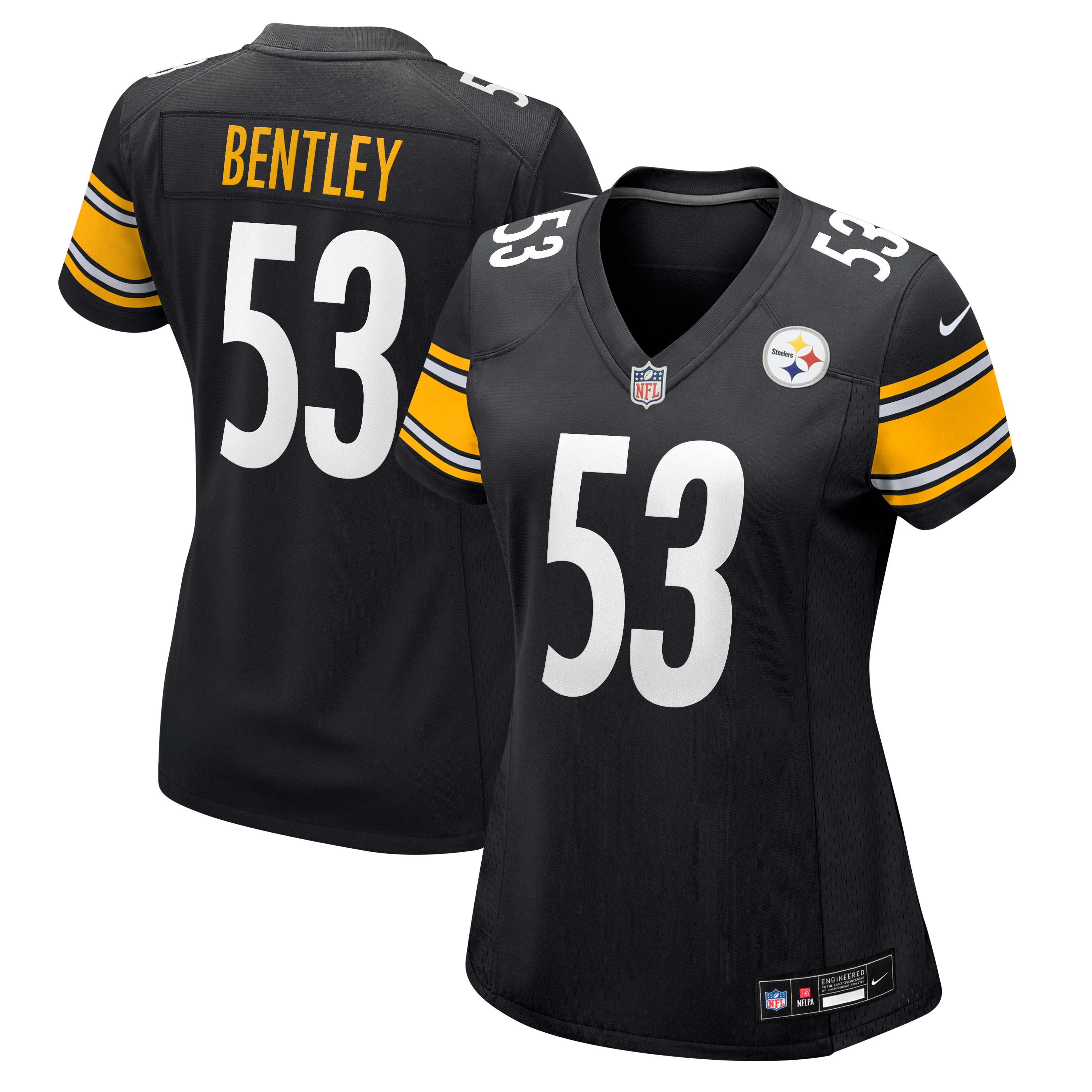 Women's Pittsburgh Steelers Jawhaun Bentley Nike Black Team Game Jersey
