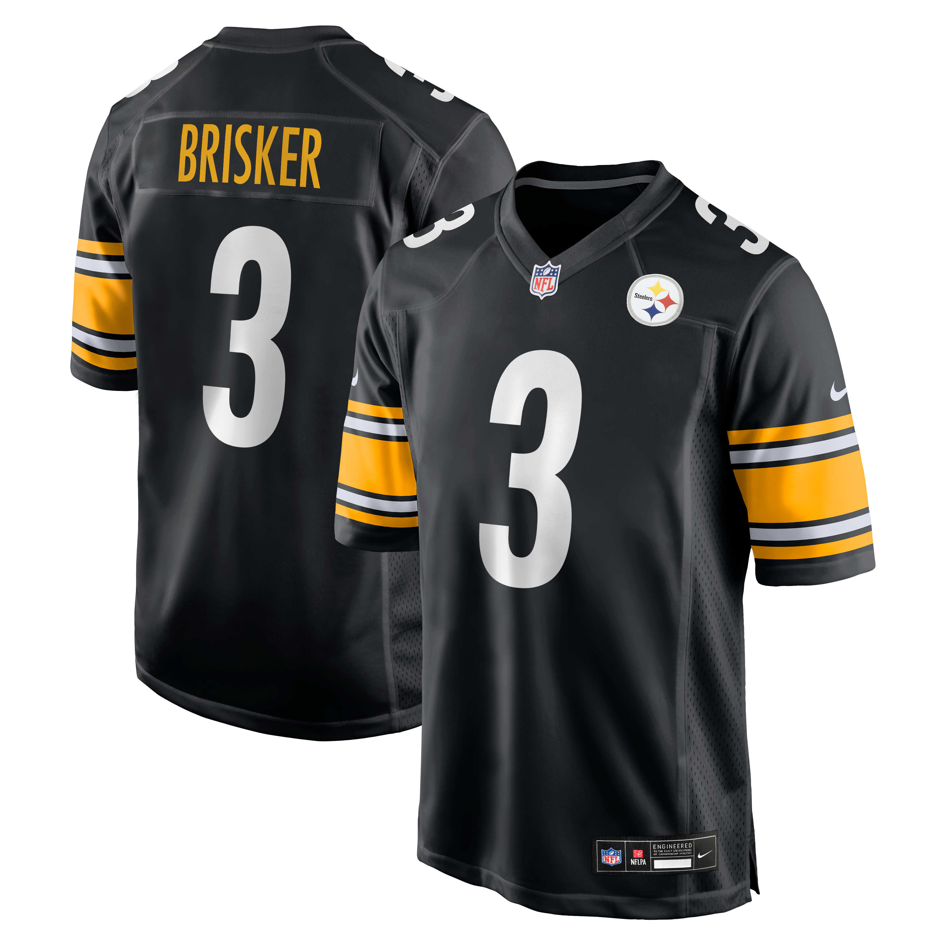 Men's Pittsburgh Steelers Jaquan Brisker Nike Black Team Game Jersey