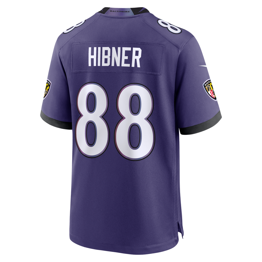 Men's Baltimore Ravens Matthew Hibner Nike Purple Team Game Jersey