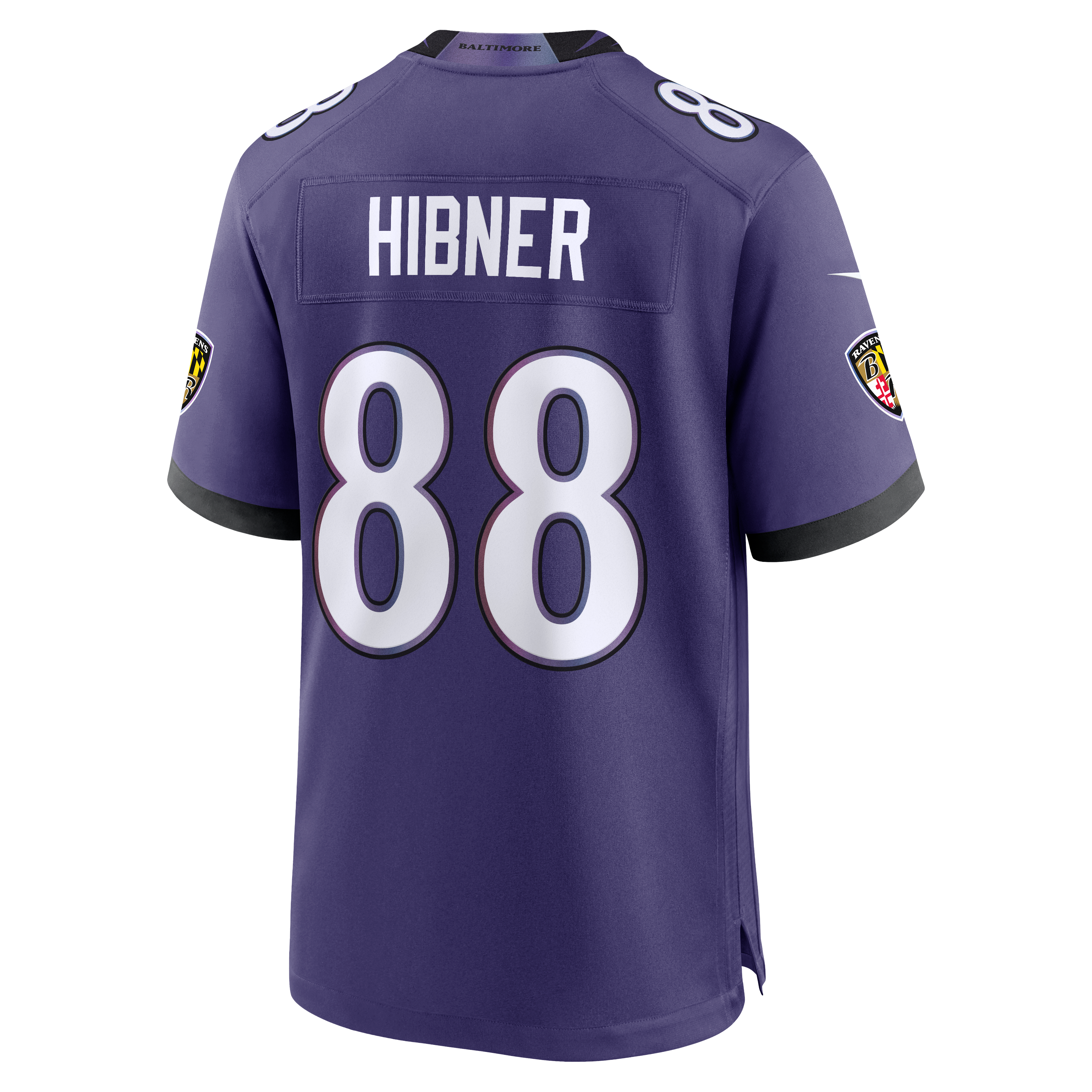 Men's Baltimore Ravens Matthew Hibner Nike Purple Team Game Jersey