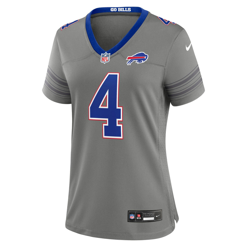 Women's Buffalo Bills James Cook Iii Nike Gray Nickel City Game Jersey