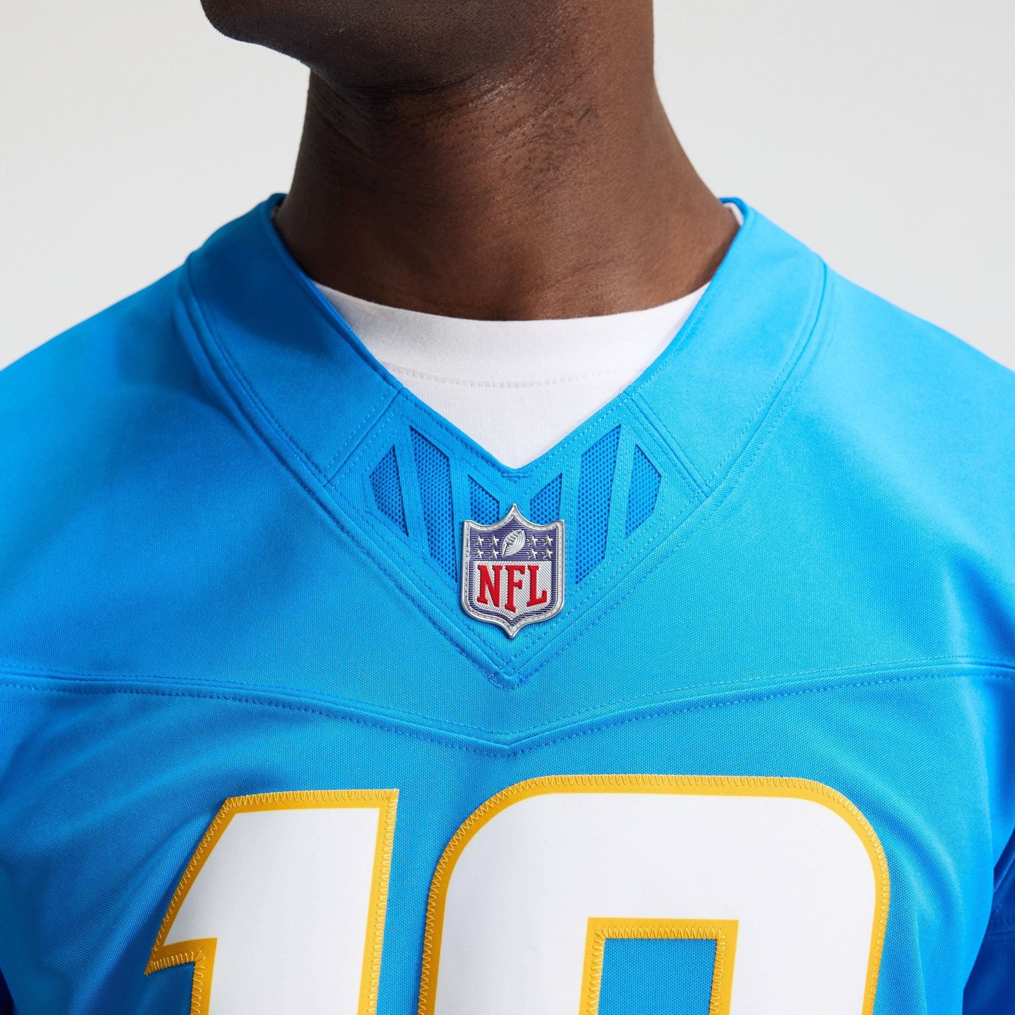 Men's Los Angeles Chargers Justin Herbert Nike Powder Blue Team Vapor Fuse Stitched Limited Jersey