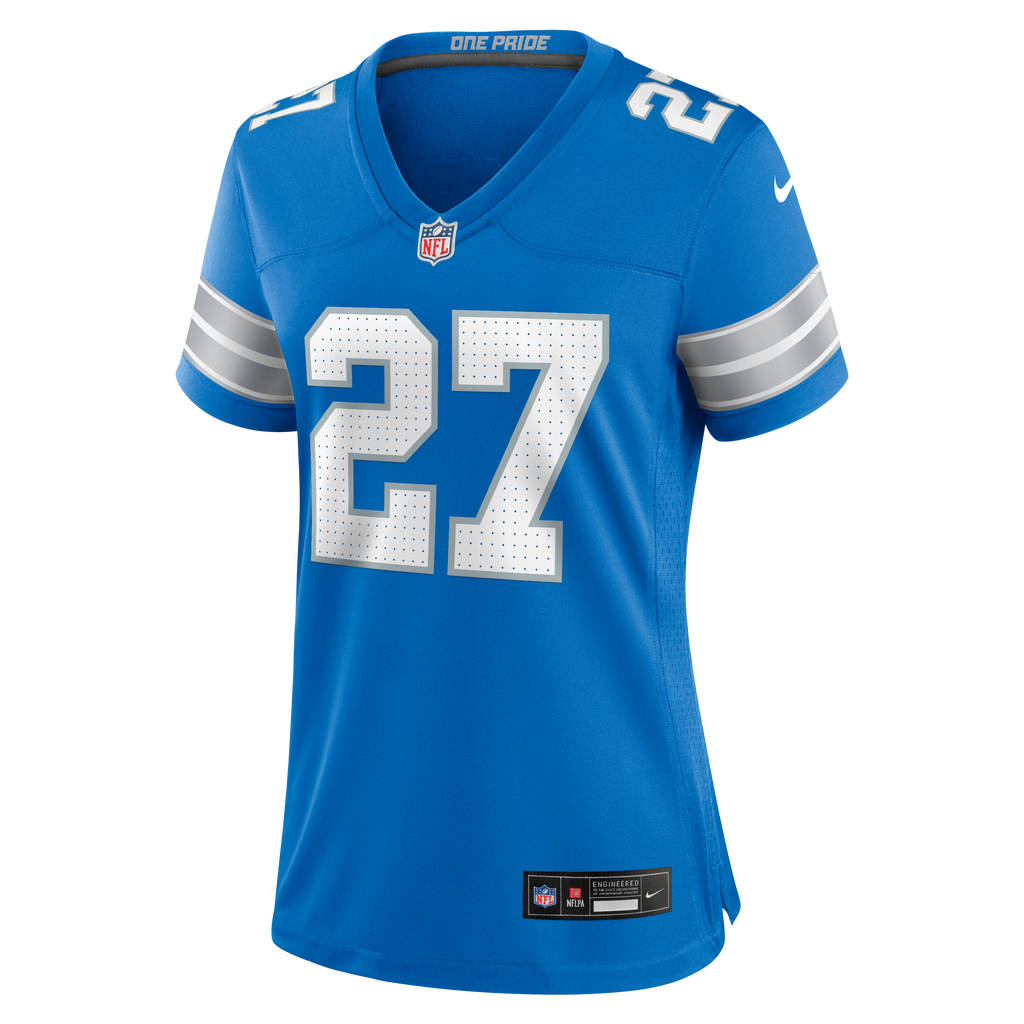 Women's Detroit Lions Christian Izien Nike Blue Team Game Jersey