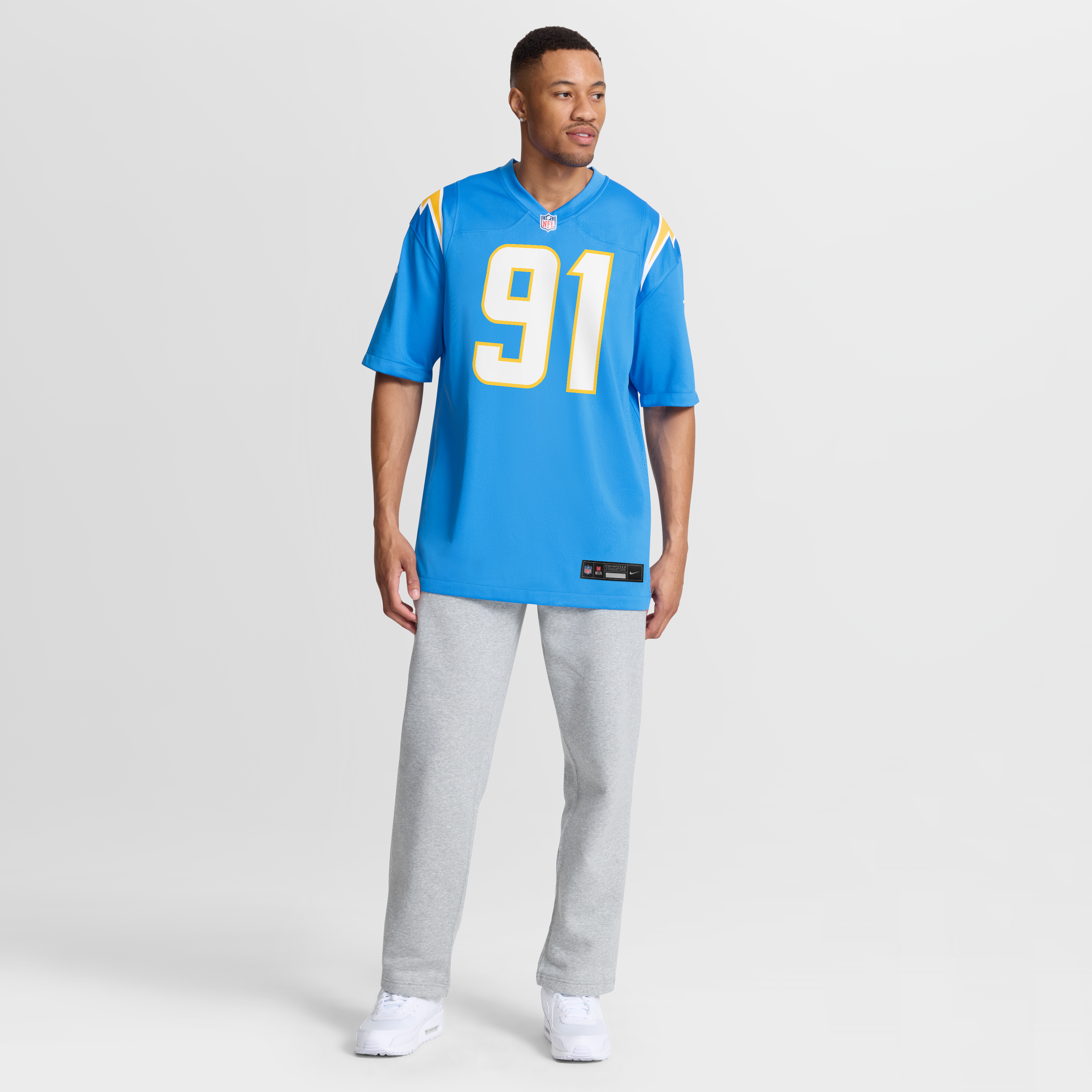 Men's Los Angeles Chargers Nick Barrett Nike Powder Blue Team Game Jersey
