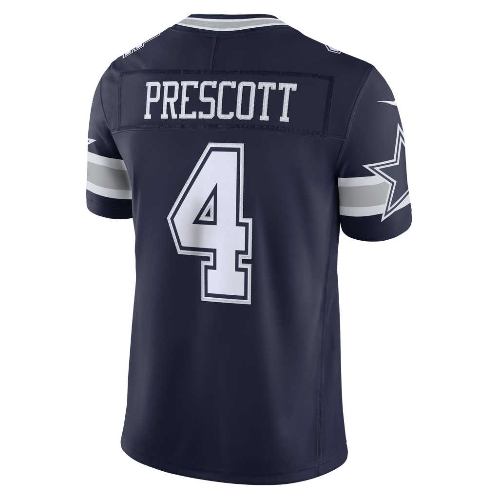 Men's Dallas Cowboys Dak Prescott Nike Navy Team Vapor Fuse Stitched Limited Jersey