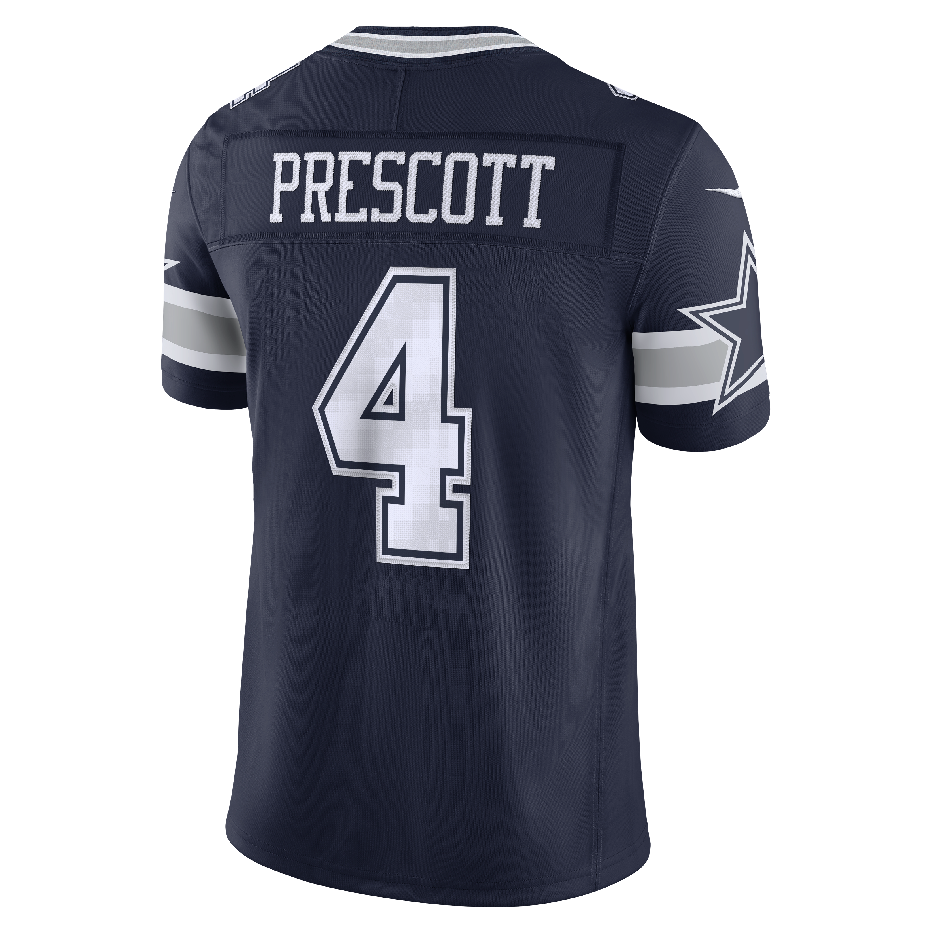 Men's Dallas Cowboys Dak Prescott Nike Navy Team Vapor Fuse Stitched Limited Jersey