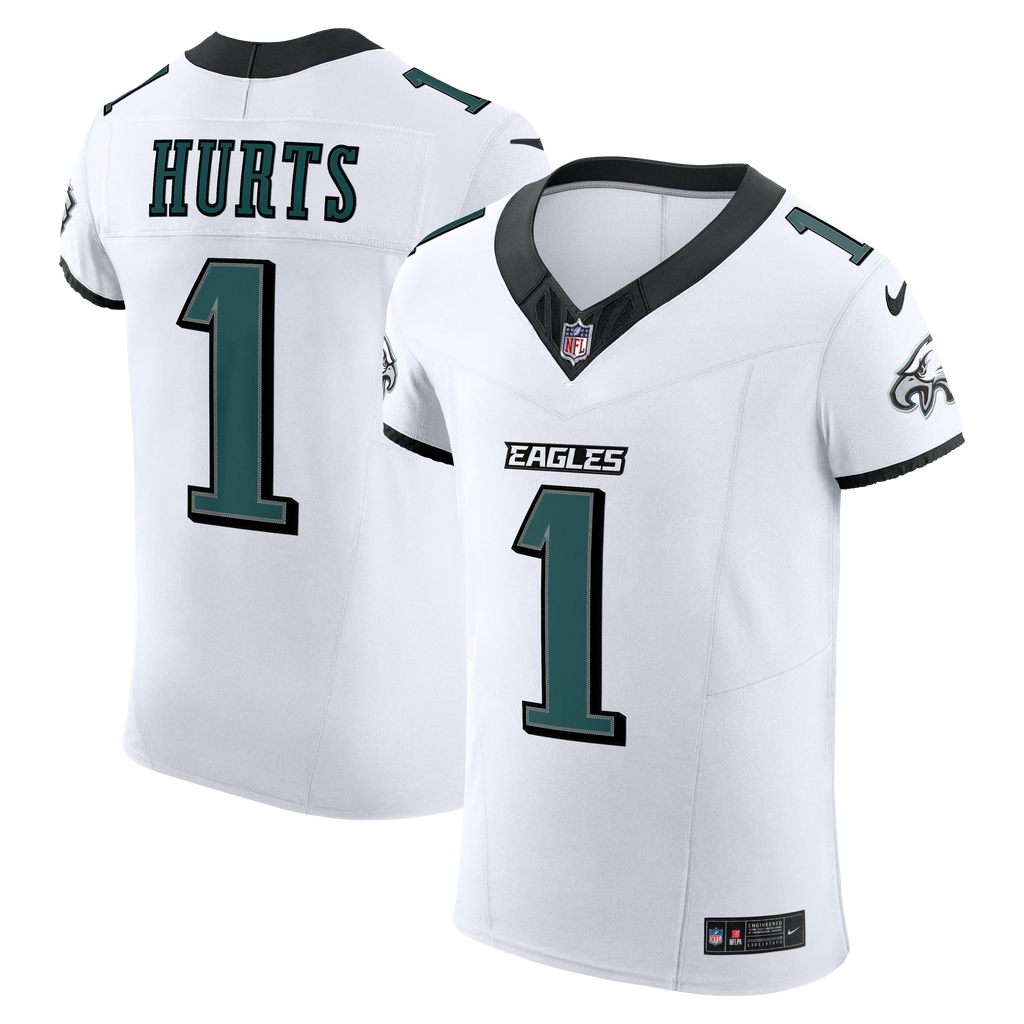 Men's Philadelphia Eagles Jalen Hurts Nike White Vapor Fuse Elite Jersey