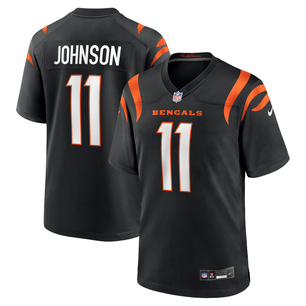Men's Cincinnati Bengals Josh Johnson Nike Black Team Game Jersey