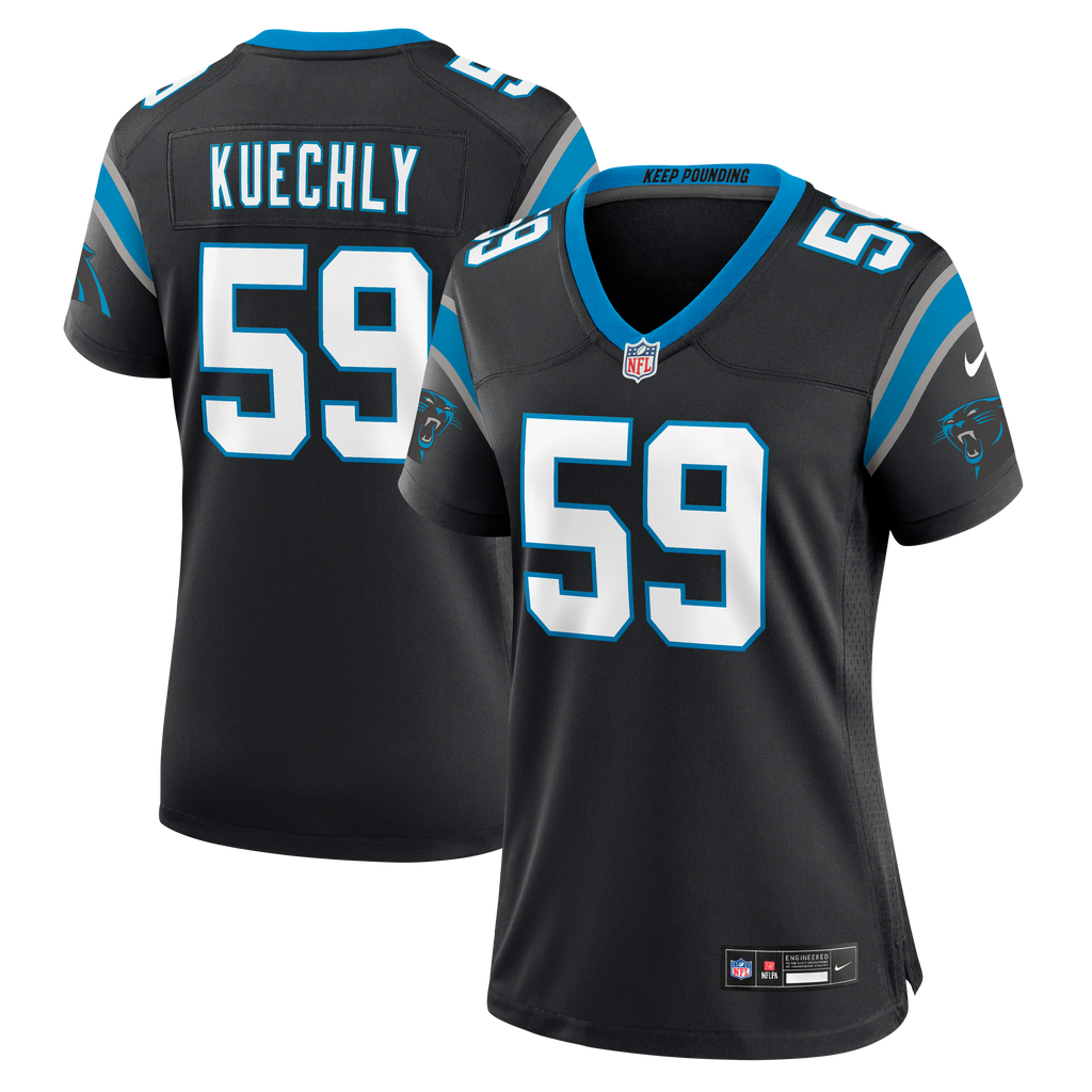 Women's Carolina Panthers Luke Kuechly Nike Black Team Game Jersey