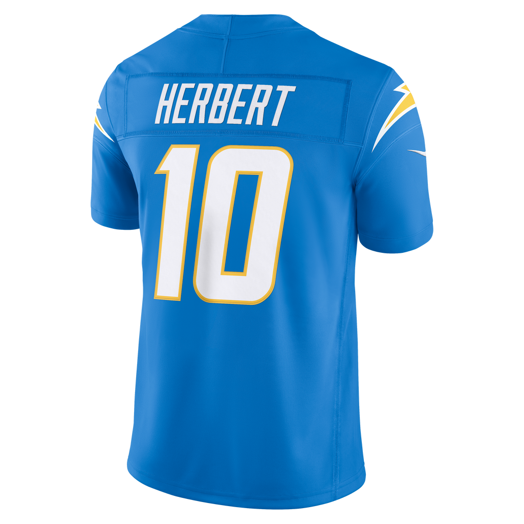 Men's Los Angeles Chargers Justin Herbert Nike Powder Blue Team Vapor Fuse Stitched Limited Jersey