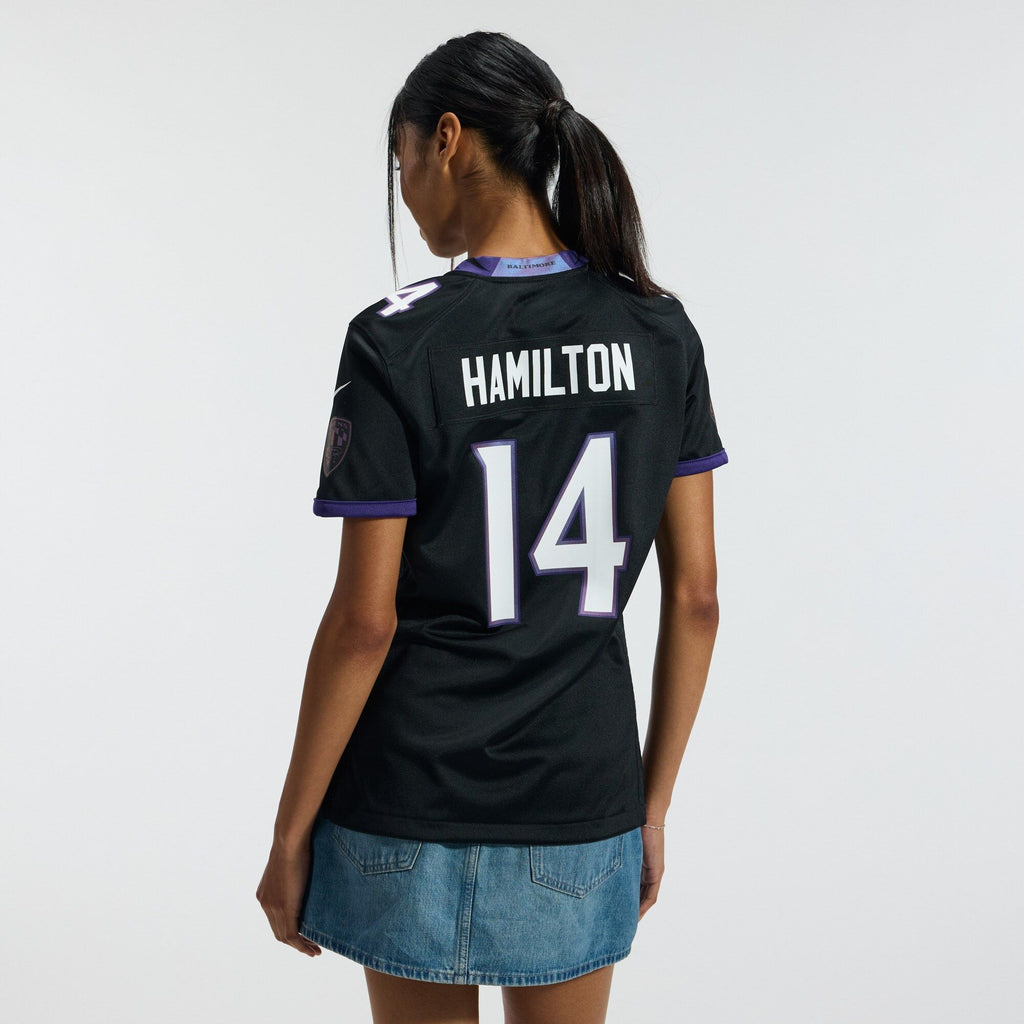 Women's Baltimore Ravens Kyle Hamilton Nike Black Alternate Game Jersey
