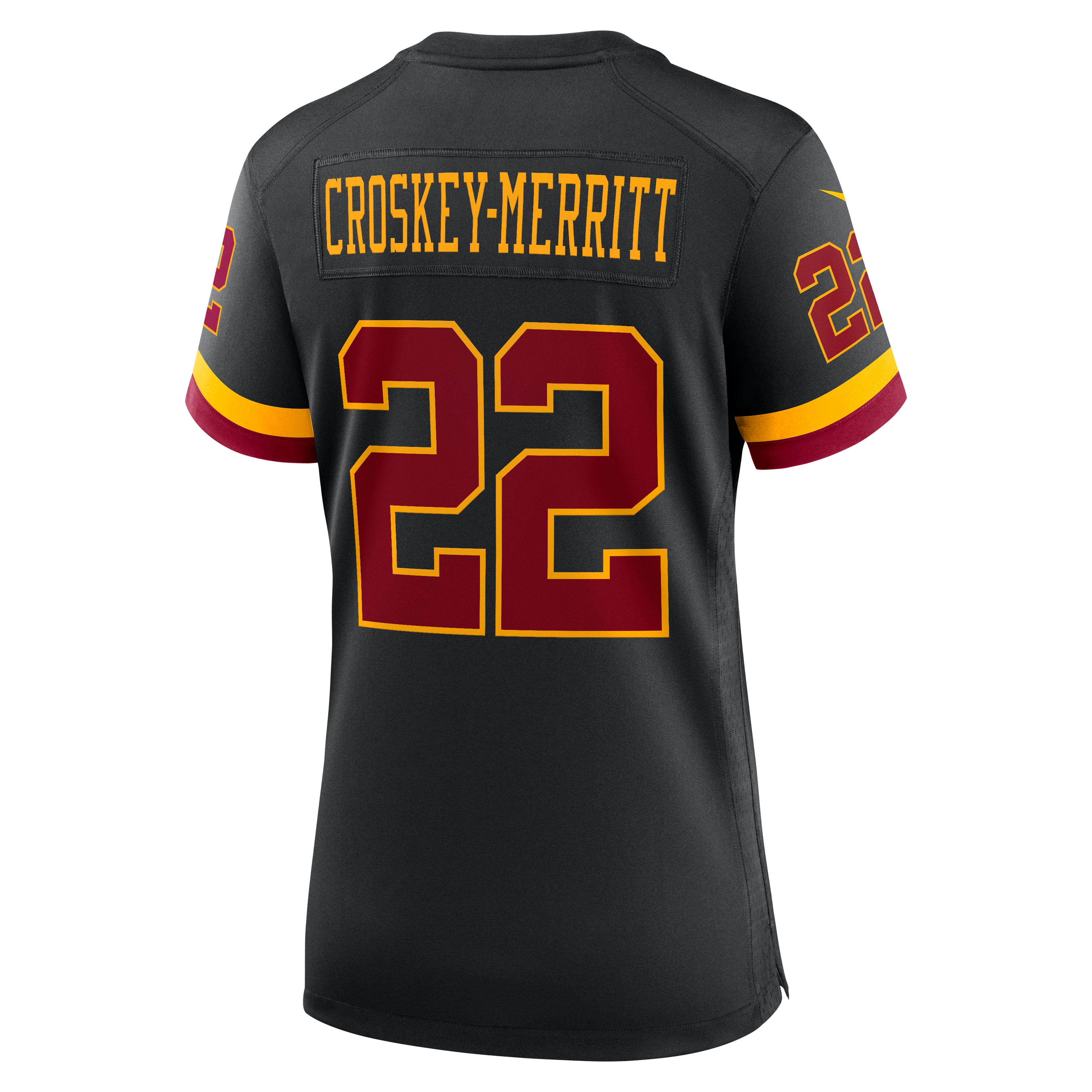 Women's Washington Commanders Jacory Croskey Merritt Nike Black Hail Raiser Alternate Game Jersey