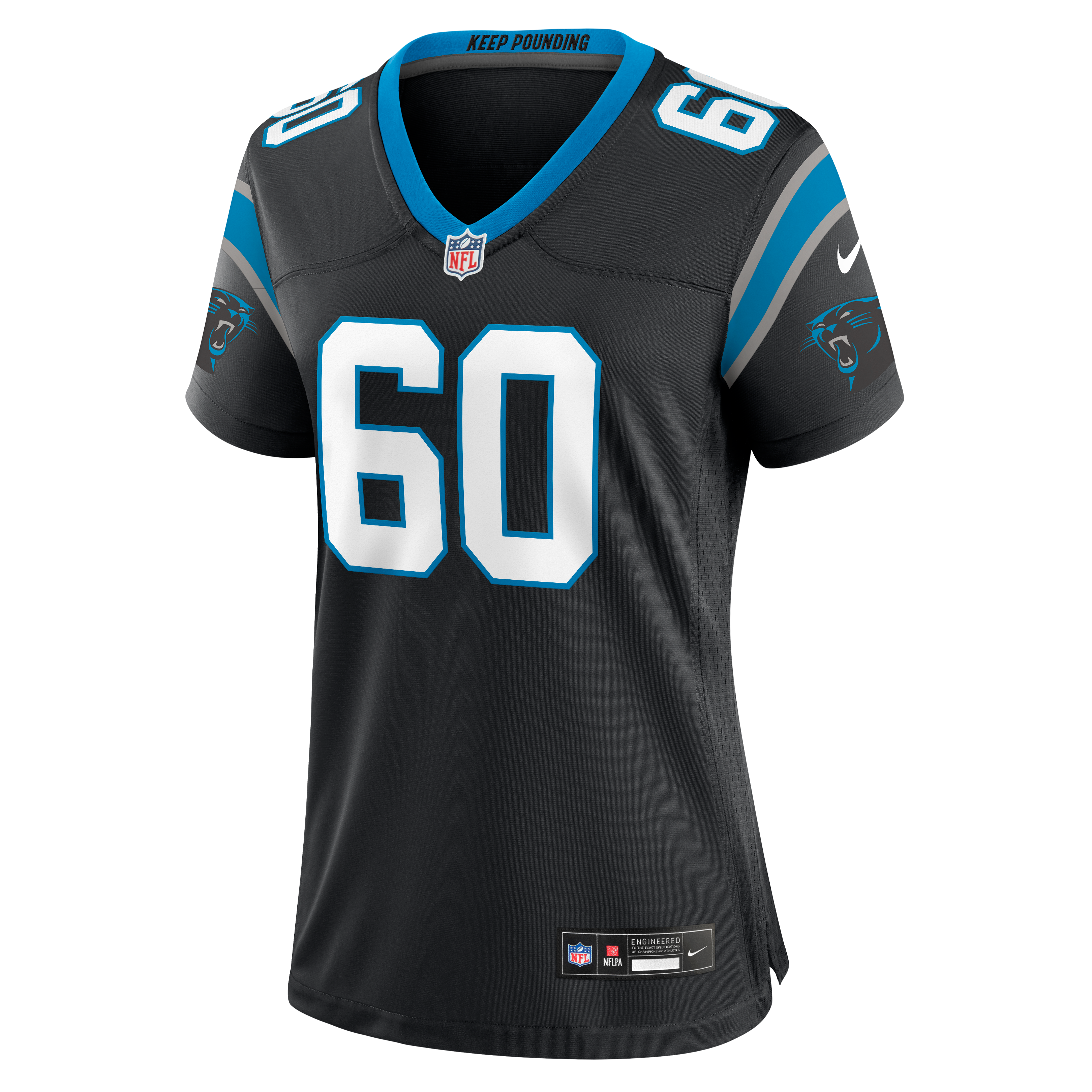 Women's Carolina Panthers Nick Samac Nike Black Team Game Jersey