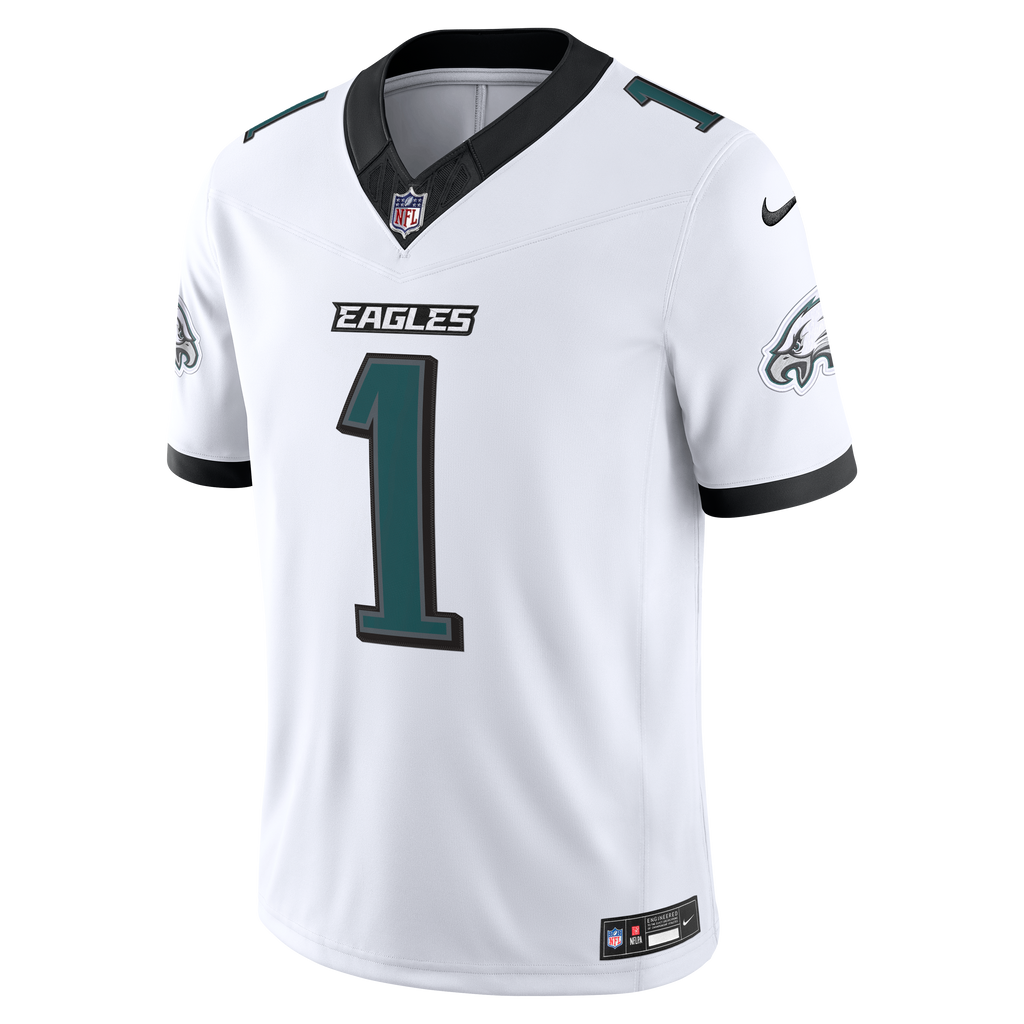 Men's Philadelphia Eagles Jalen Hurts Nike White Vapor Fuse Stitched Limited Jersey