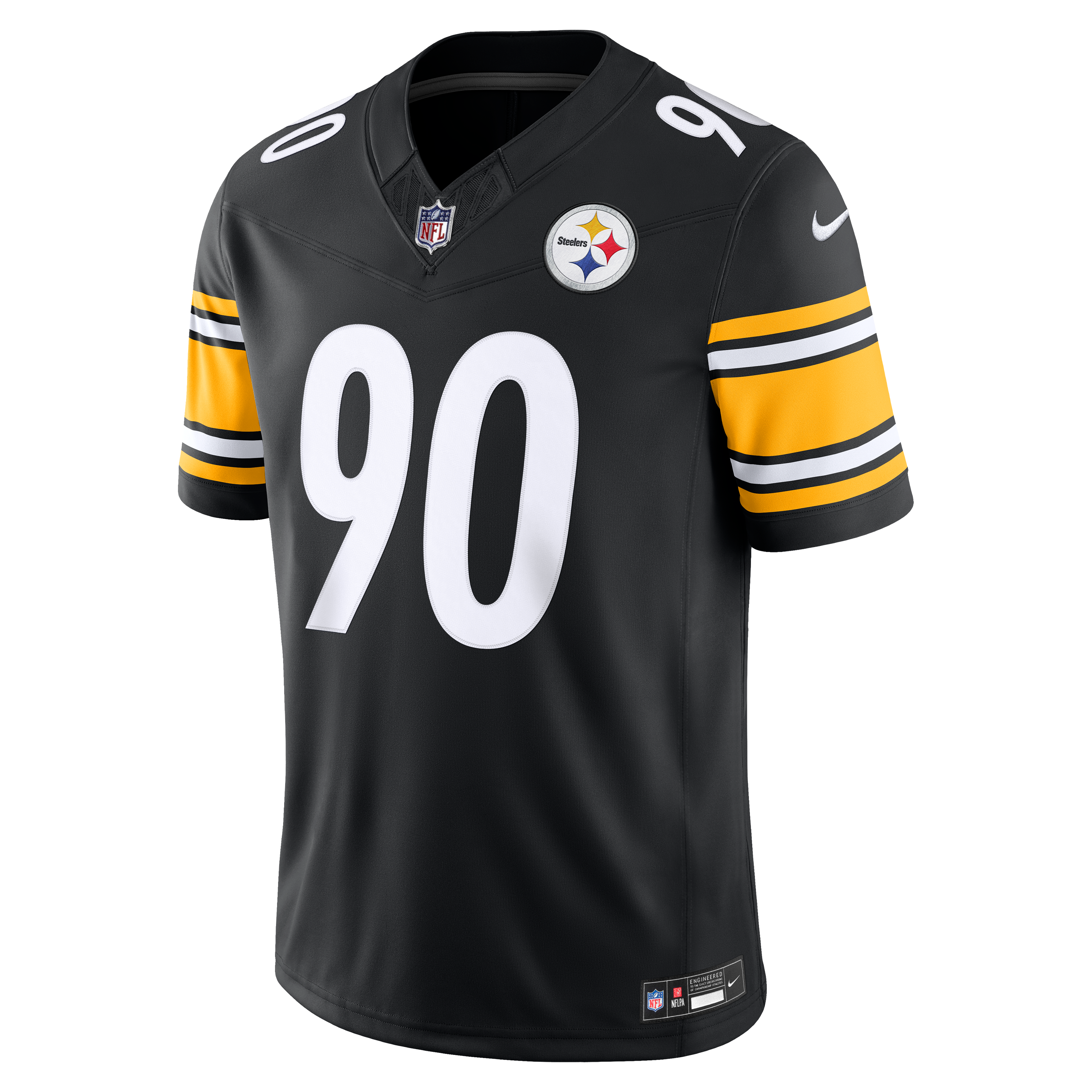 Men's Pittsburgh Steelers Tj Watt Nike Black Team Vapor Fuse Stitched Limited Jersey