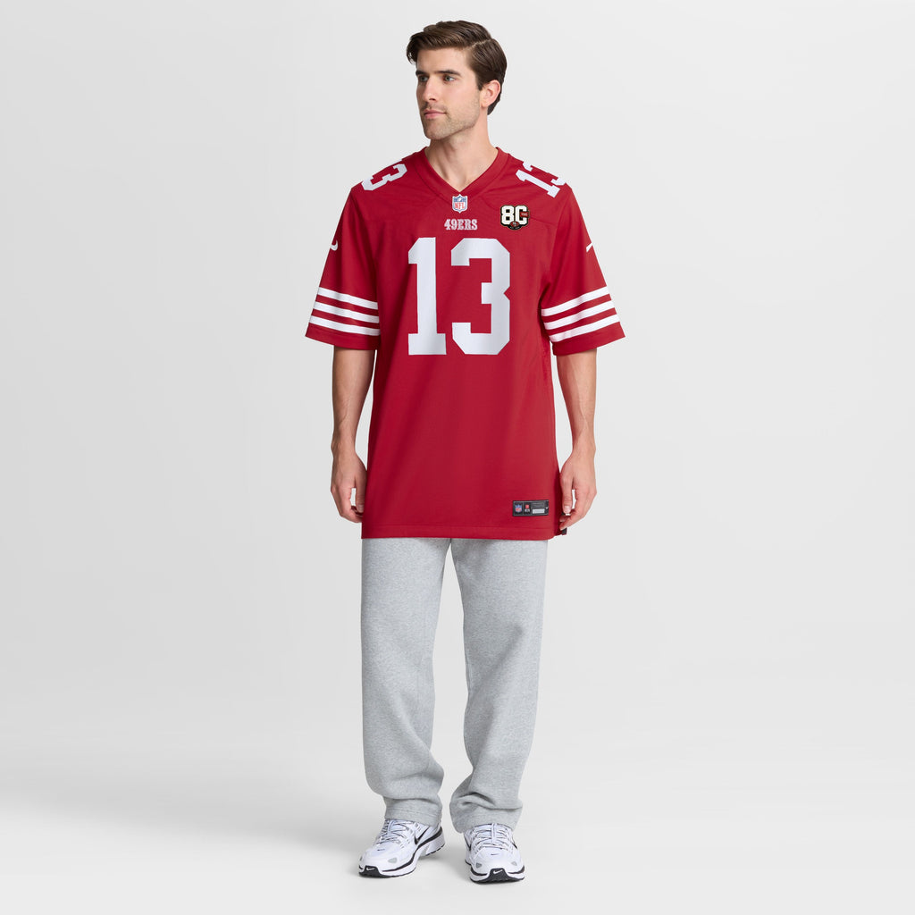 Men's San Francisco 49Ers Brock Purdy Nike Scarlet 80Th Anniversary Game Jersey