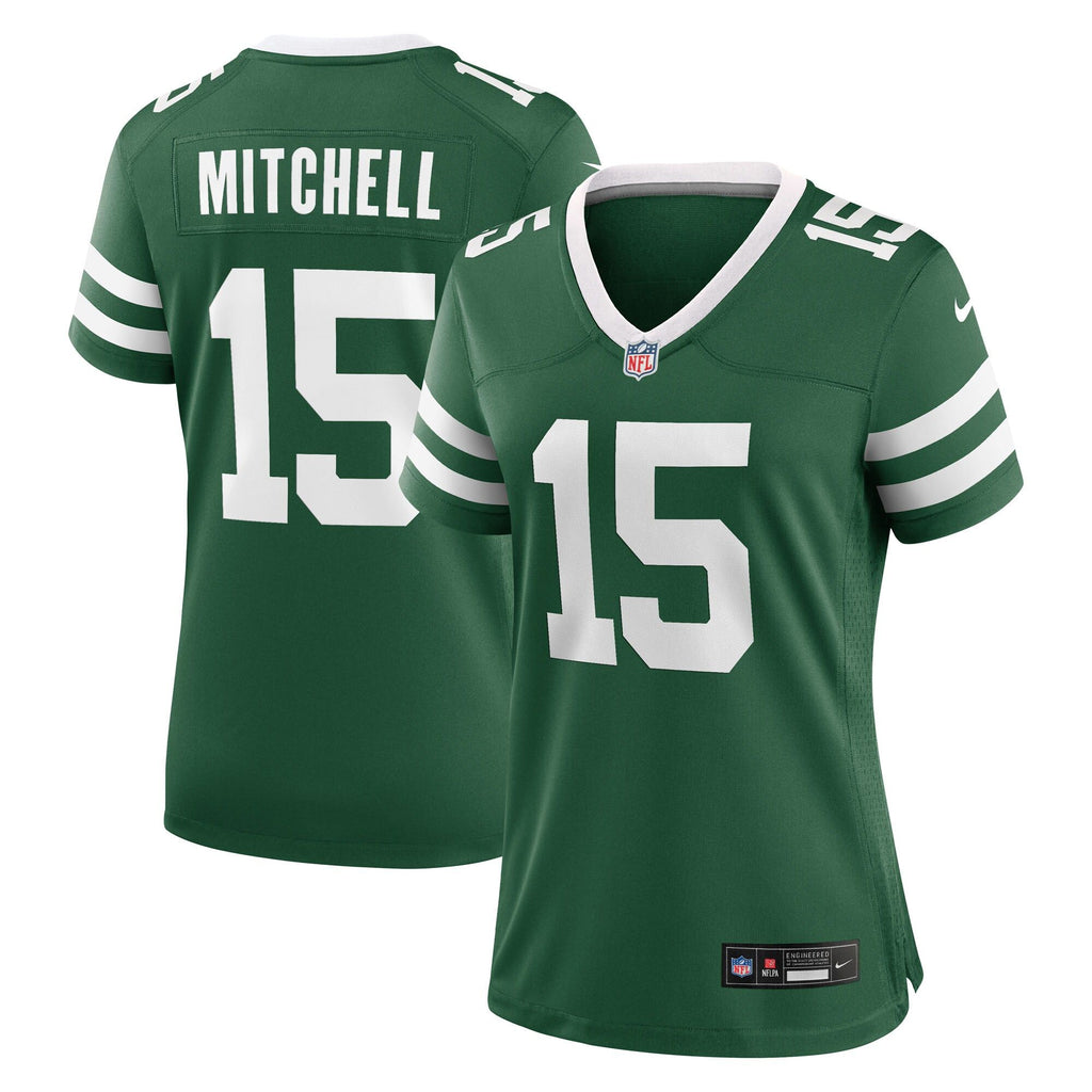 Women's New York Jets Adonai Mitchell Nike Legacy Green Team Game Jersey