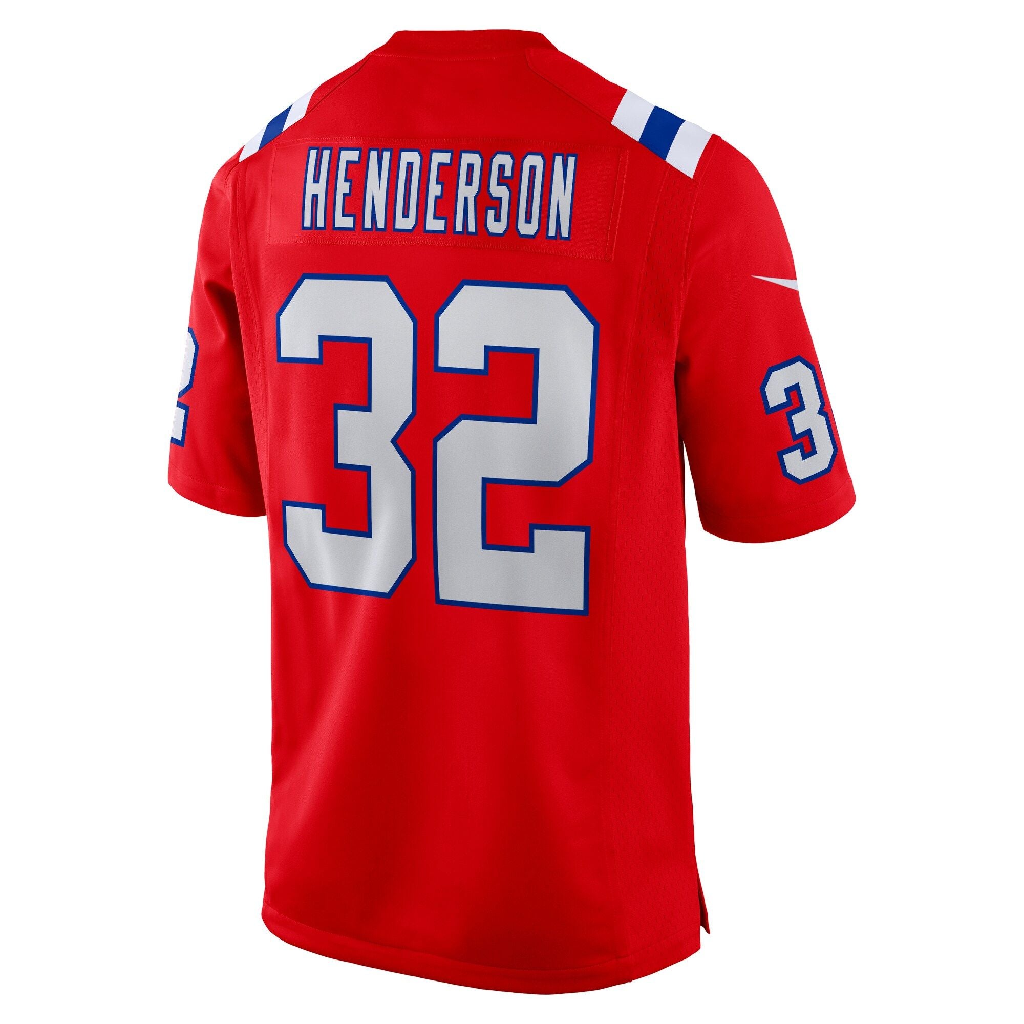 Men's New England Patriots Treveyon Henderson Nike Red Alternate Game Player Jersey