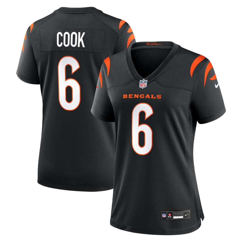 Women's Cincinnati Bengals Bryan Cook Nike Black Team Game Jersey