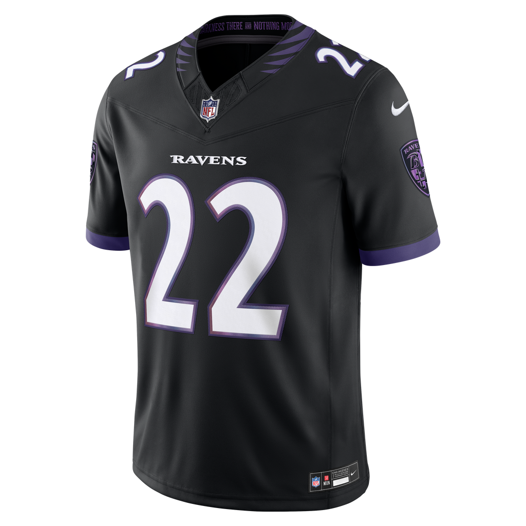 Men's Baltimore Ravens Derrick Henry Nike Black Alternate Alternate Vapor Fuse Stitched Limited Jersey