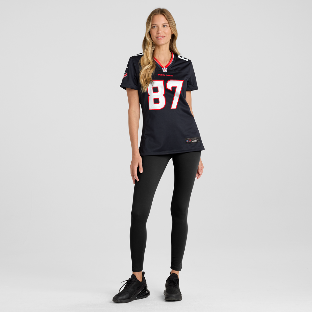 Women's Houston Texans Foster Moreau Nike Navy Team Game Jersey