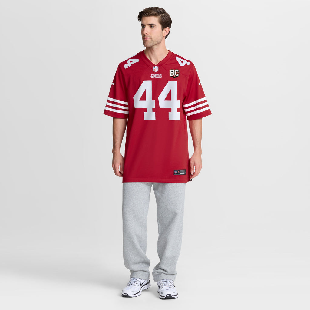 Men's San Francisco 49Ers Kyle Juszczyk Nike Scarlet 80Th Anniversary Game Jersey