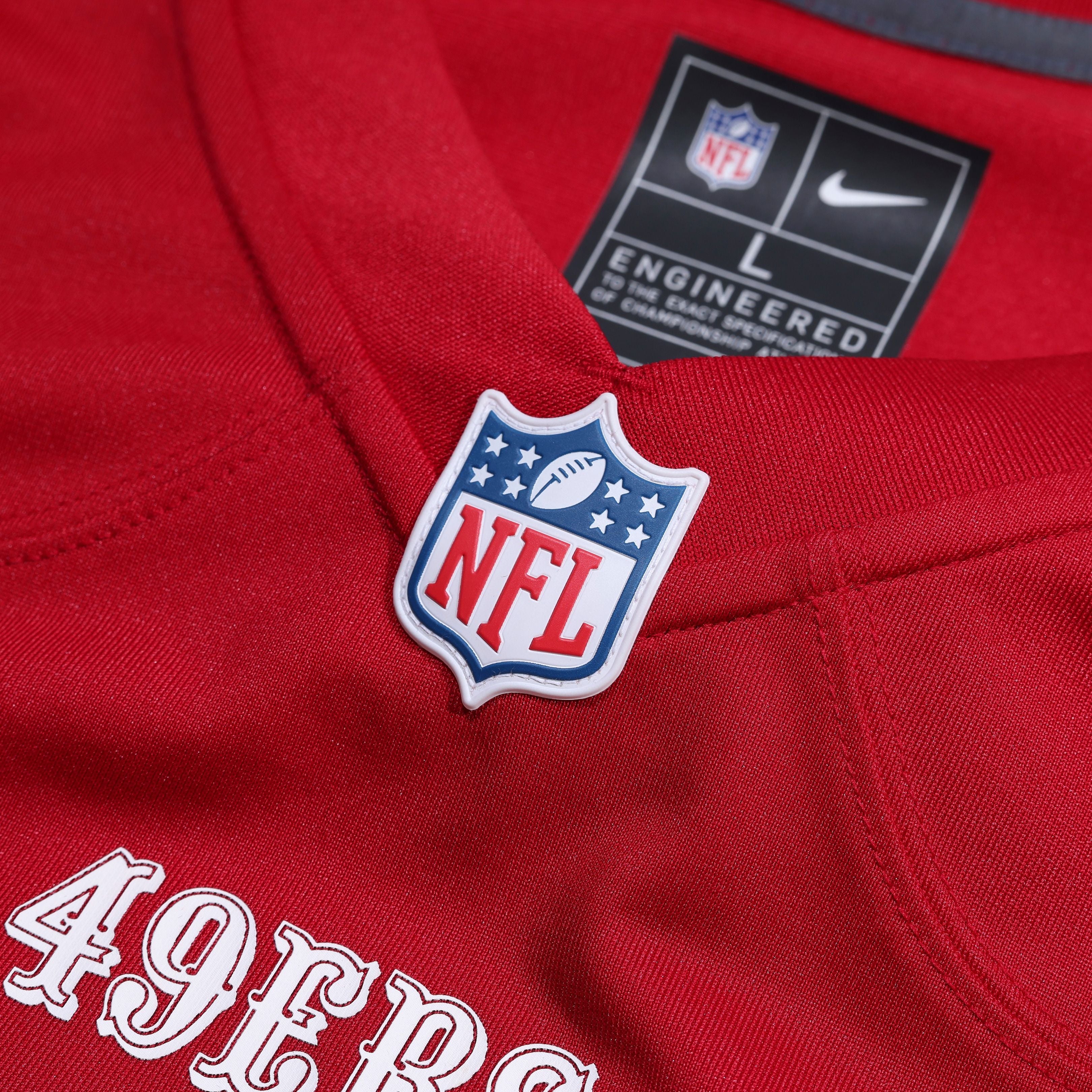 Men's San Francisco 49Ers Fred Warner Nike Scarlet 80Th Anniversary Game Jersey