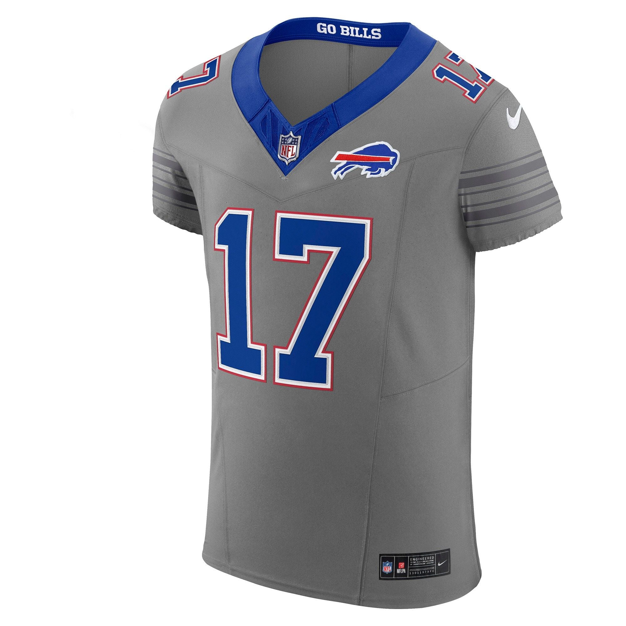 Men's Buffalo Bills Josh Allen Nike Gray Nickel City Vapor Fuse Elite Jersey