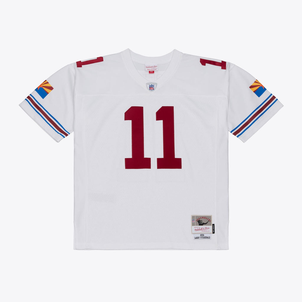 Men's Arizona Cardinals Larry Fitzgerald Mitchell And Ness White 2004 Legacy Replica Player Jersey
