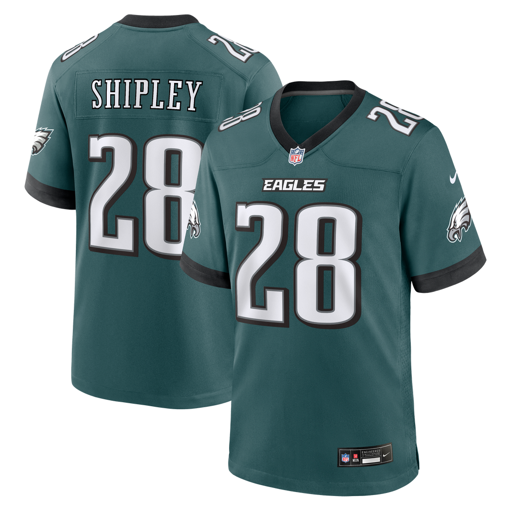 Men's Philadelphia Eagles Will Shipley Nike Midnight Green Team Game Jersey
