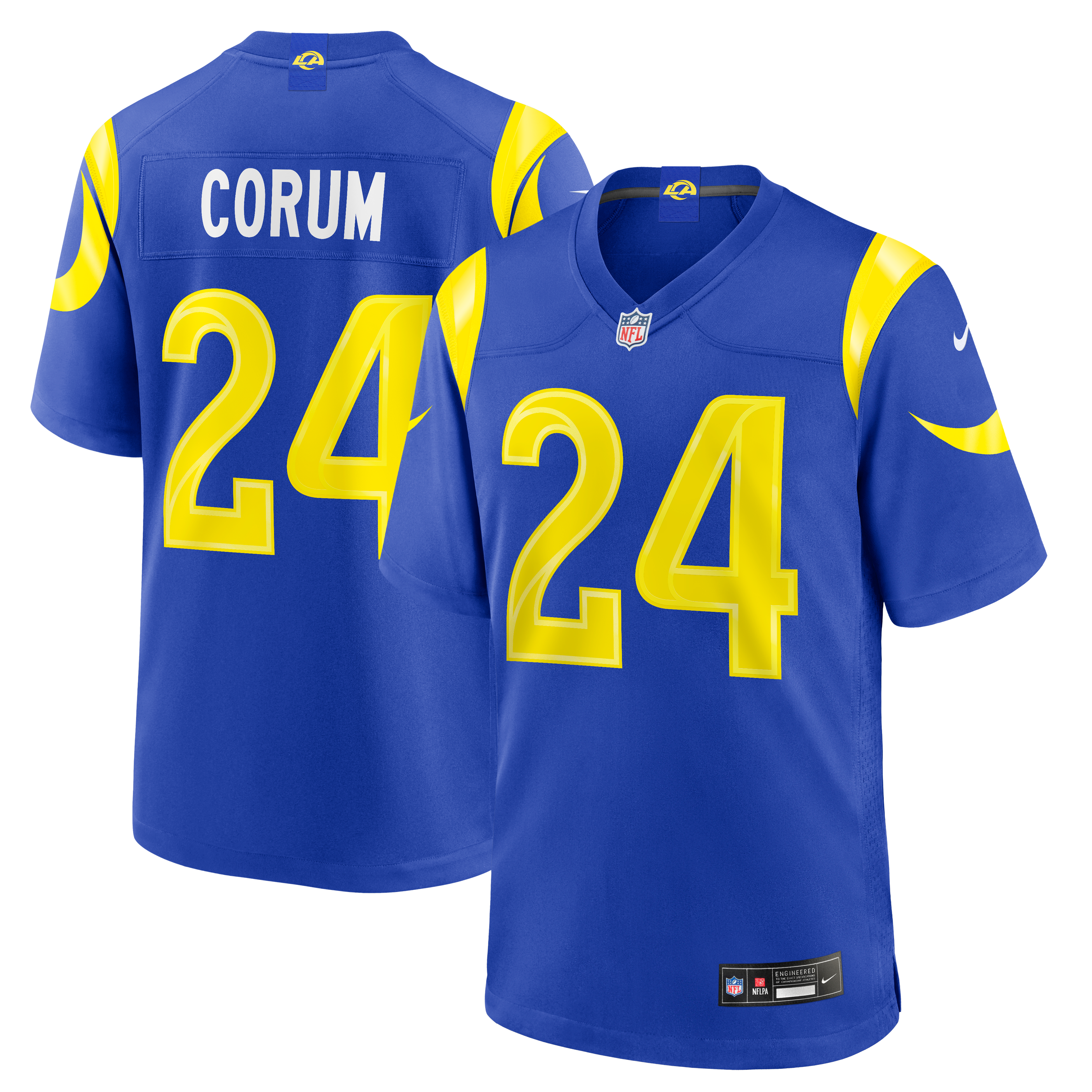 Men's Los Angeles Rams Blake Corum Nike Royal Game Jersey