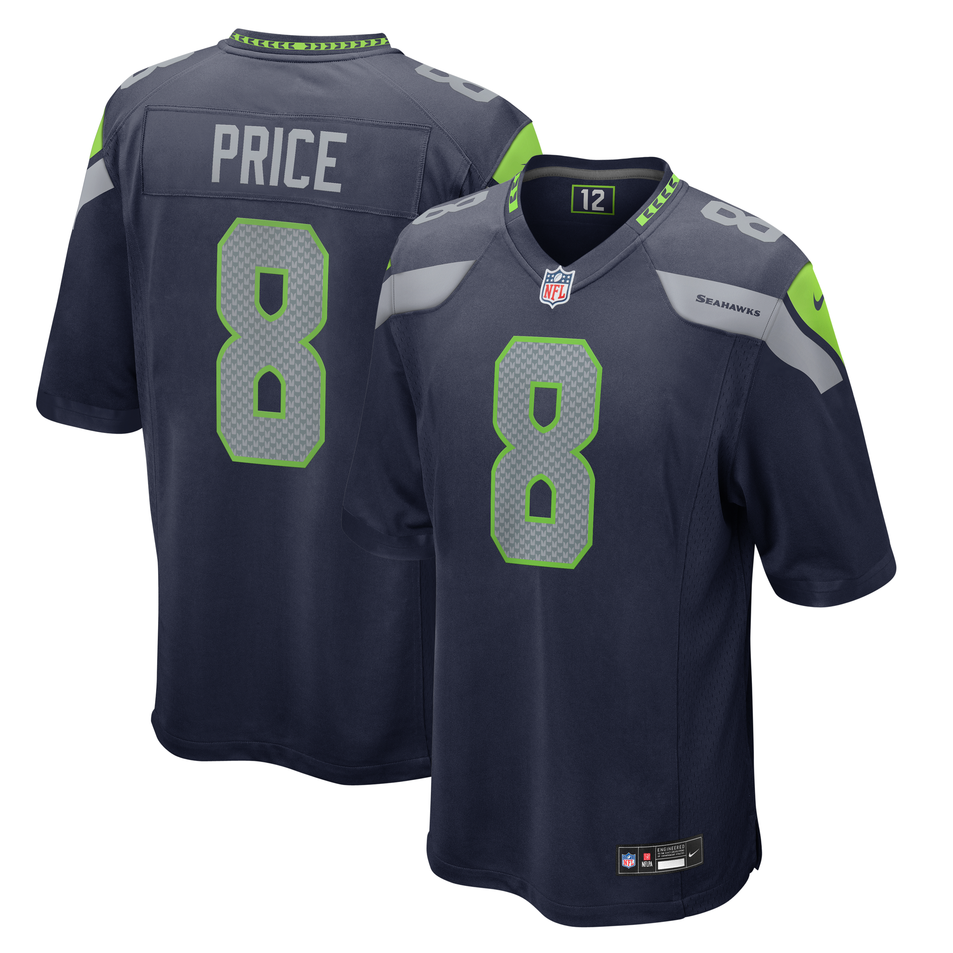 Men's Seattle Seahawks Jadarian Price Nike College Navy 2026 Nfl Draft First Round Pick No 32 Team Game Jersey