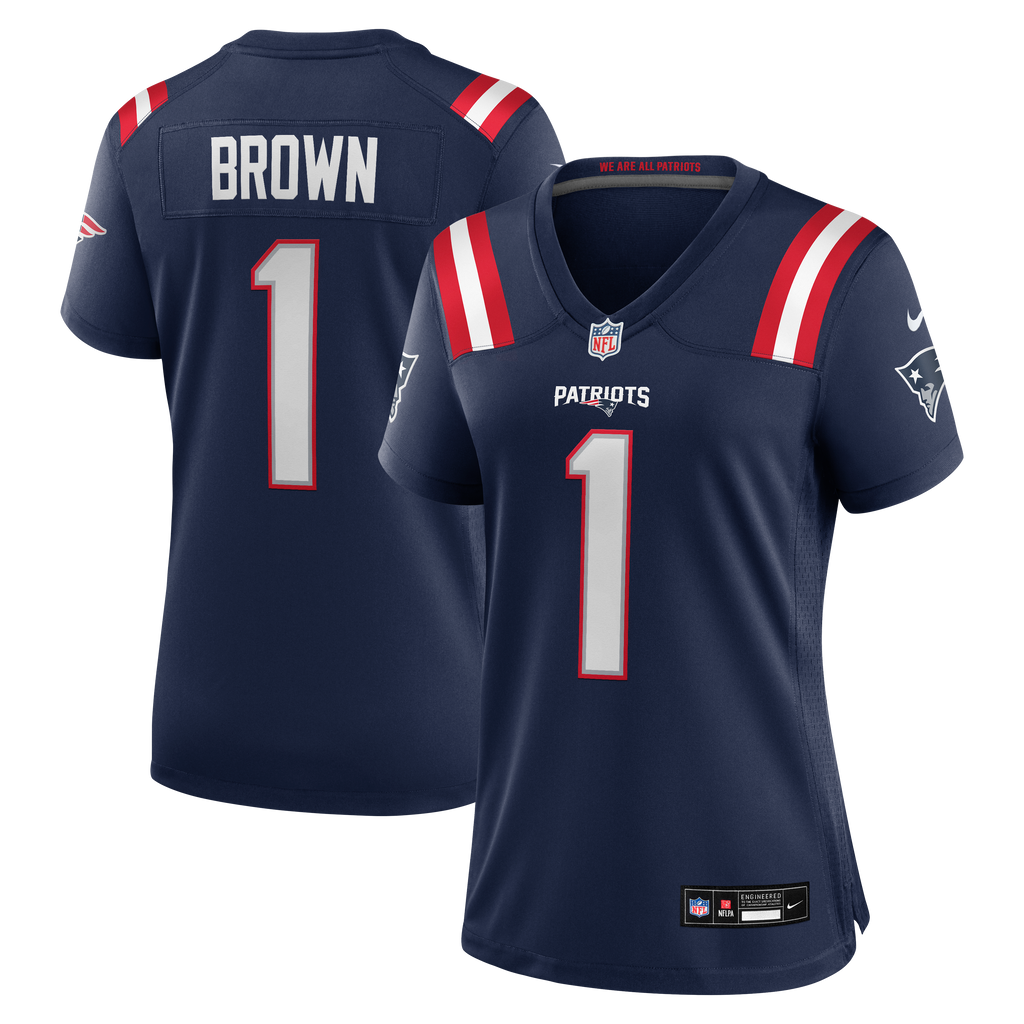 Women's New England Patriots Aj Brown Nike Navy Game Jersey