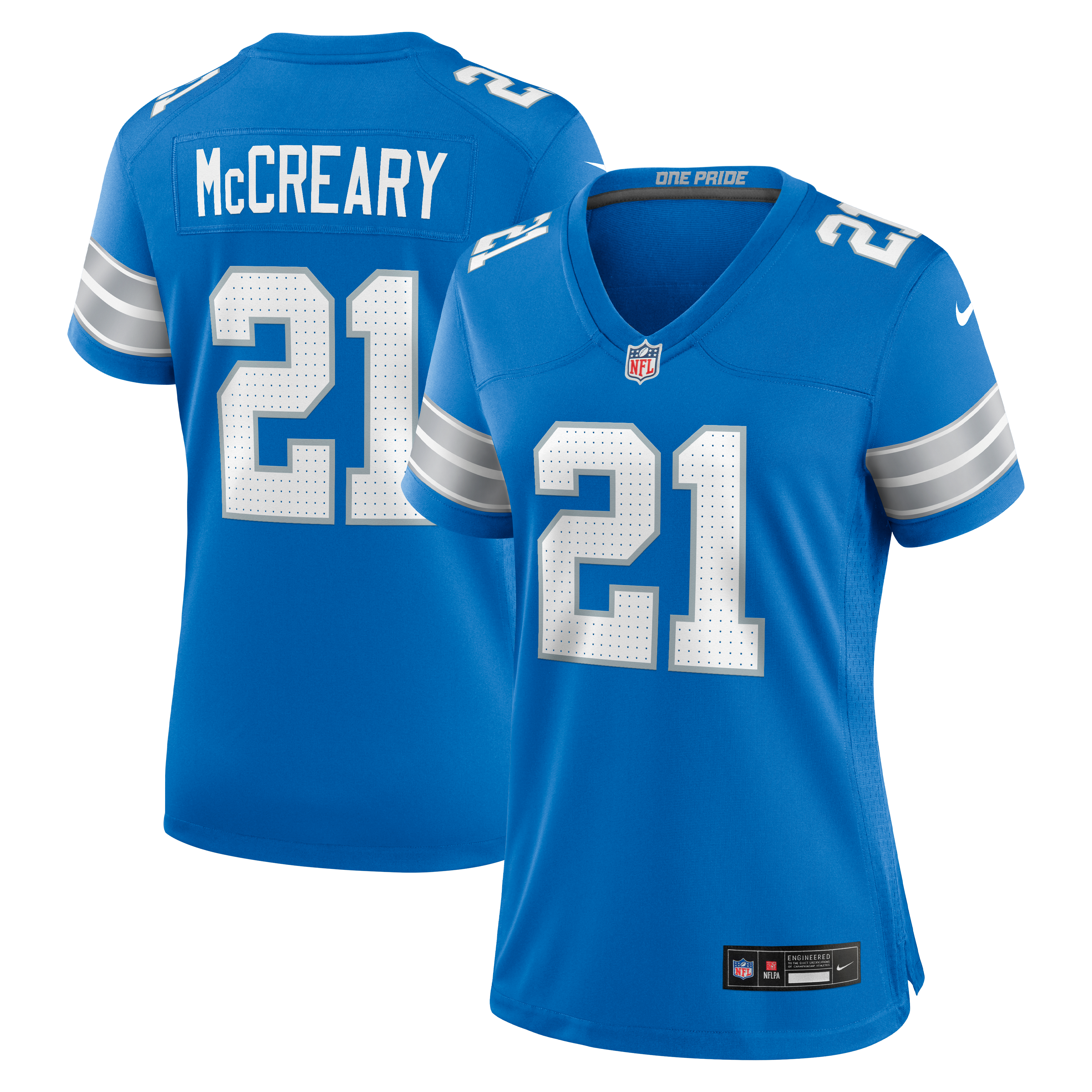 Women's Detroit Lions Roger Mccreary Nike Blue Team Game Jersey