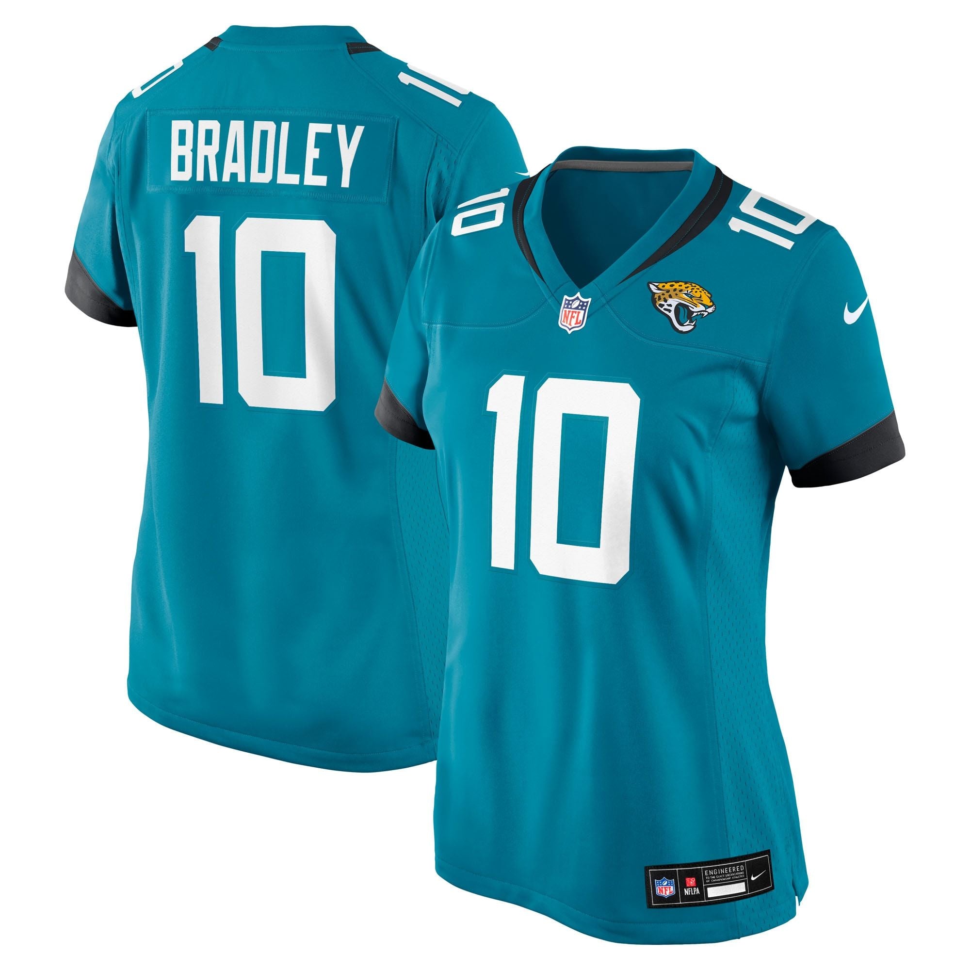 Women's Jacksonville Jaguars Carter Bradley Nike Teal Team Game Jersey