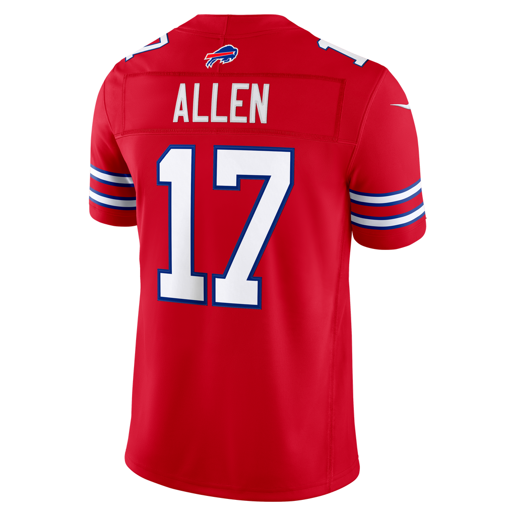 Men's Buffalo Bills Josh Allen Nike Red Alternate Vapor Fuse Stitched Limited Jersey