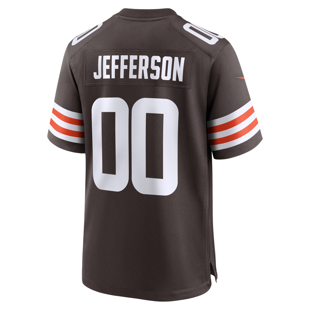 Men's Cleveland Browns Justin Jefferson Nike Brown Game Jersey
