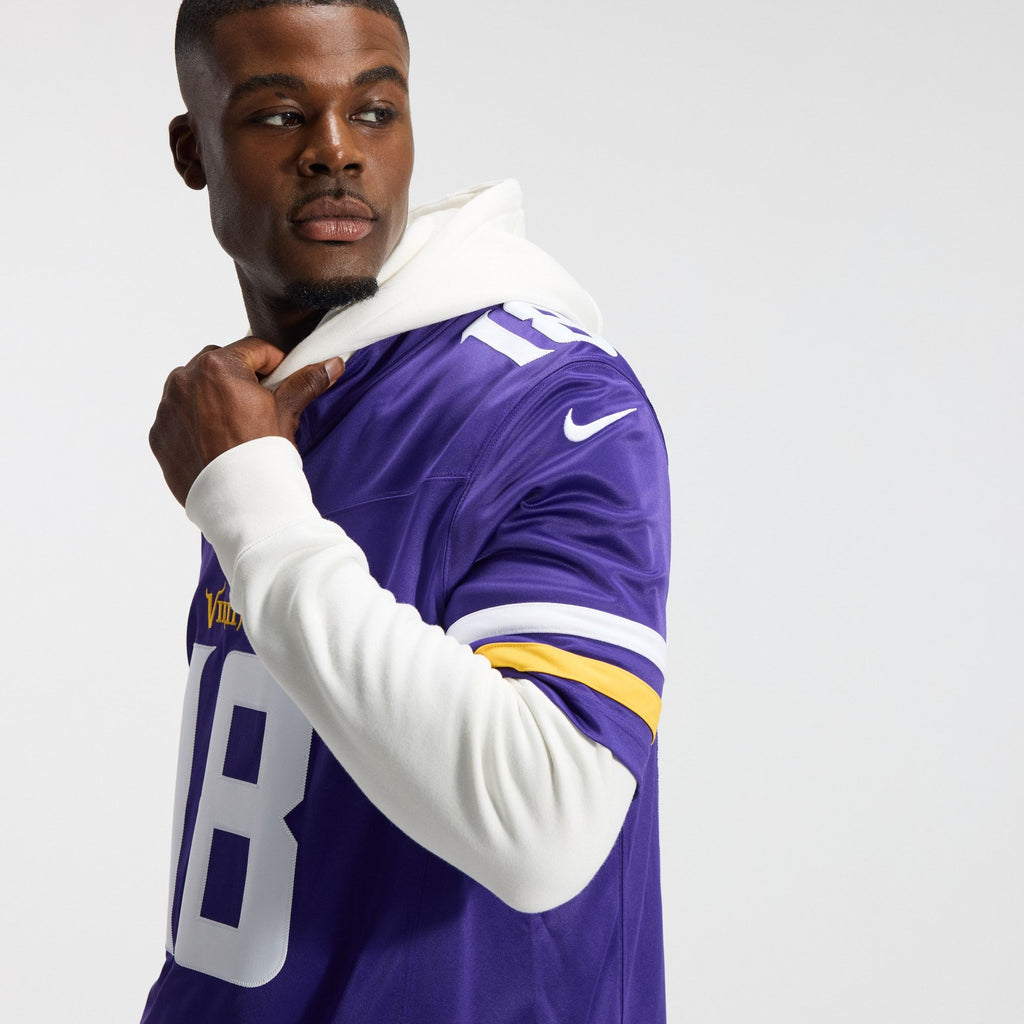 Men's Minnesota Vikings Justin Jefferson Nike Purple Team Vapor Fuse Stitched Limited Jersey