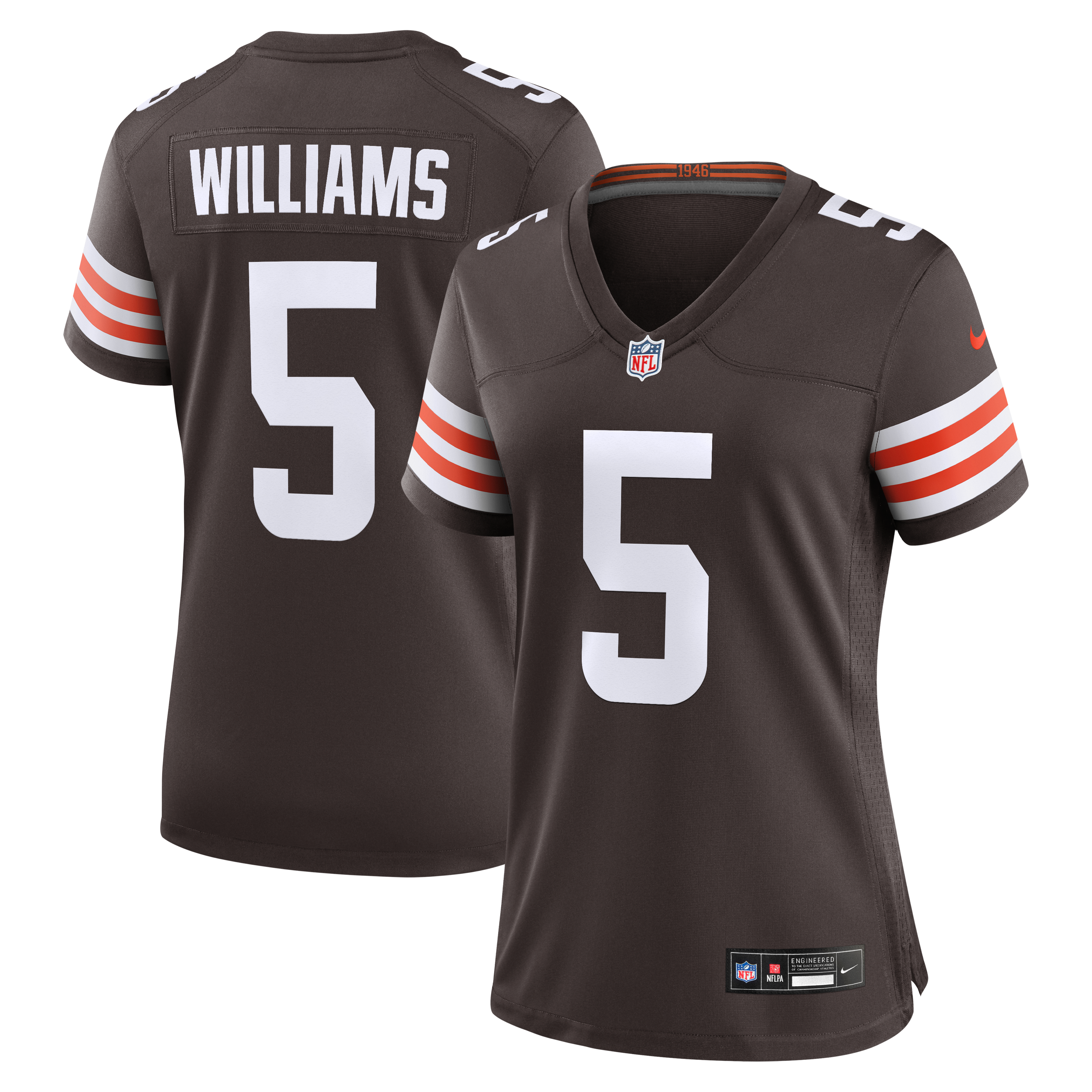 Women's Cleveland Browns Quincy Williams Nike Brown Team Game Jersey