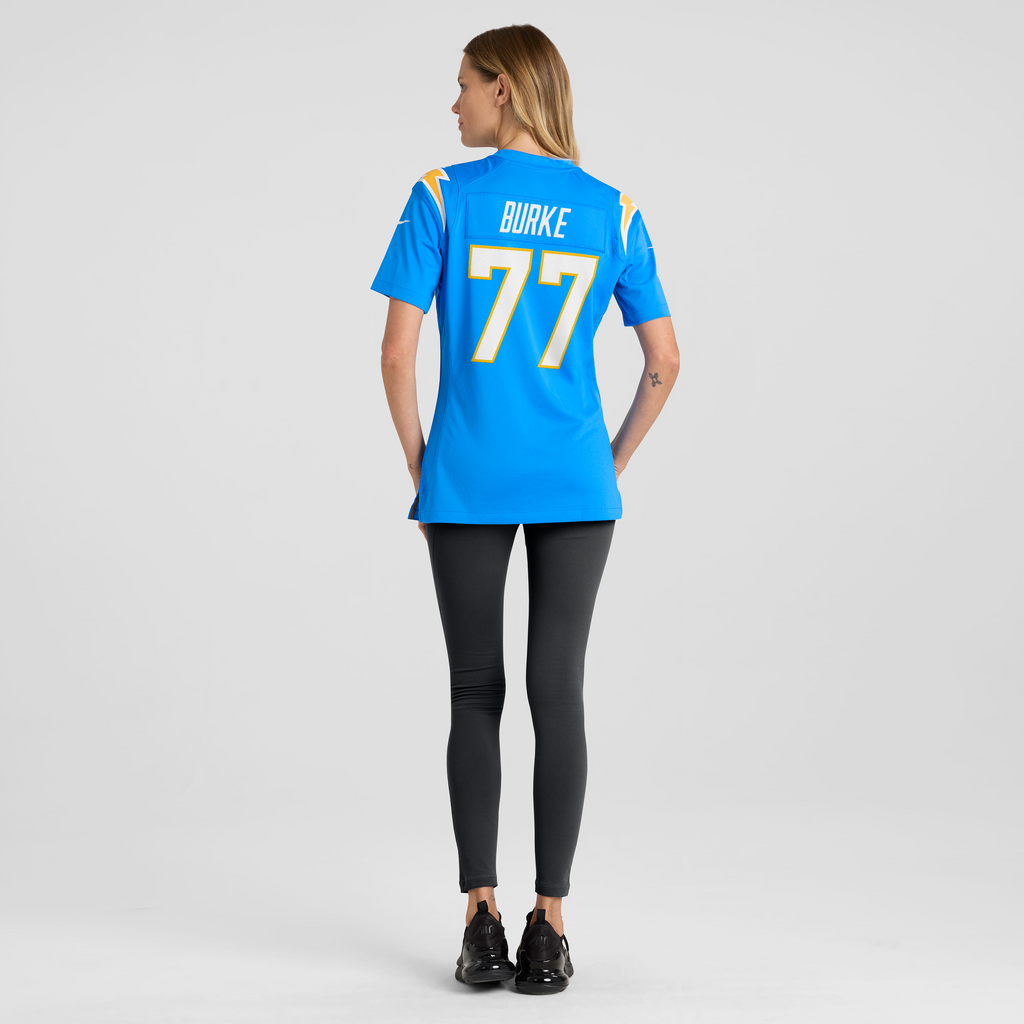 Women's Los Angeles Chargers Travis Burke Nike Powder Blue Team Game Jersey