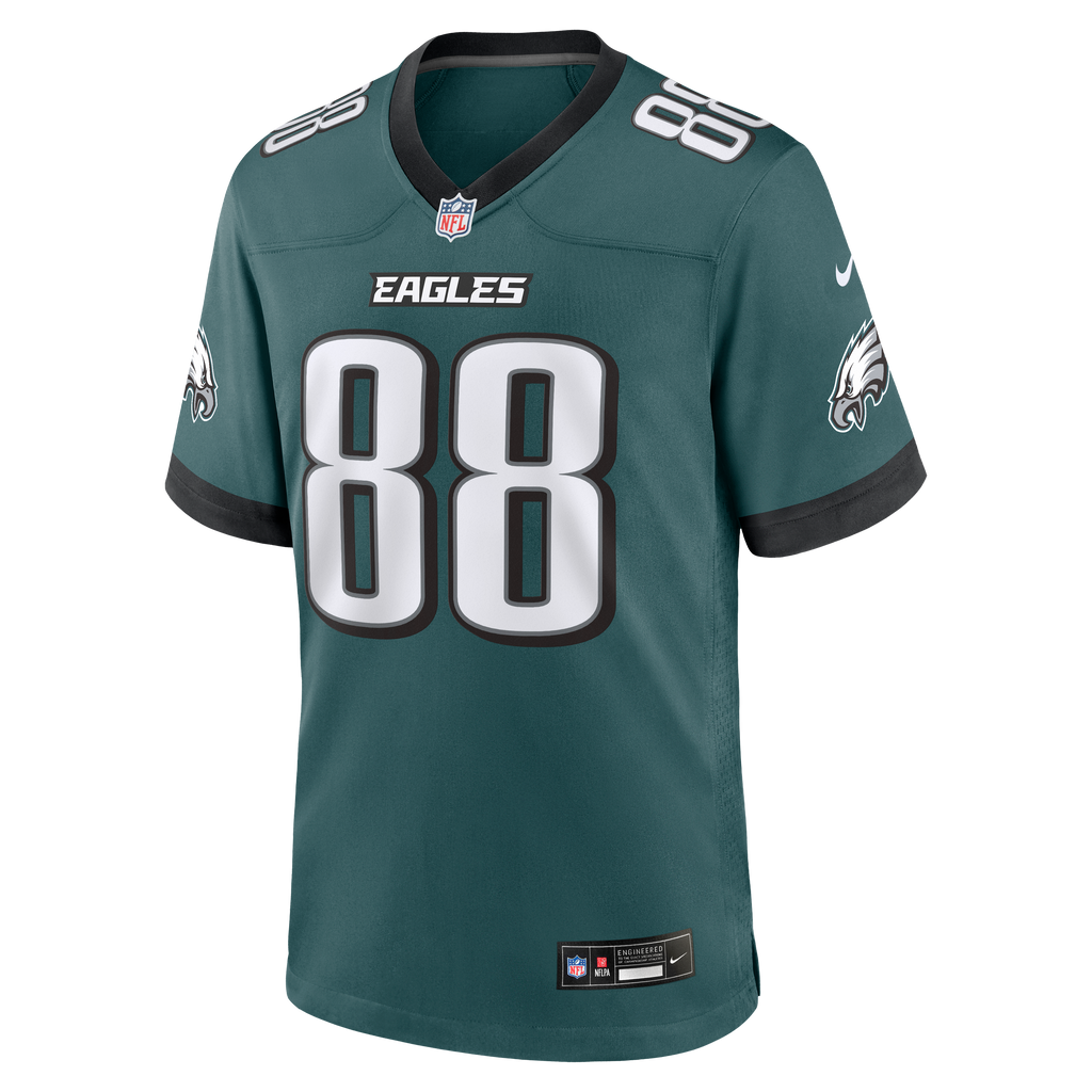 Men's Philadelphia Eagles Dallas Goedert Nike Midnight Green Team Game Jersey
