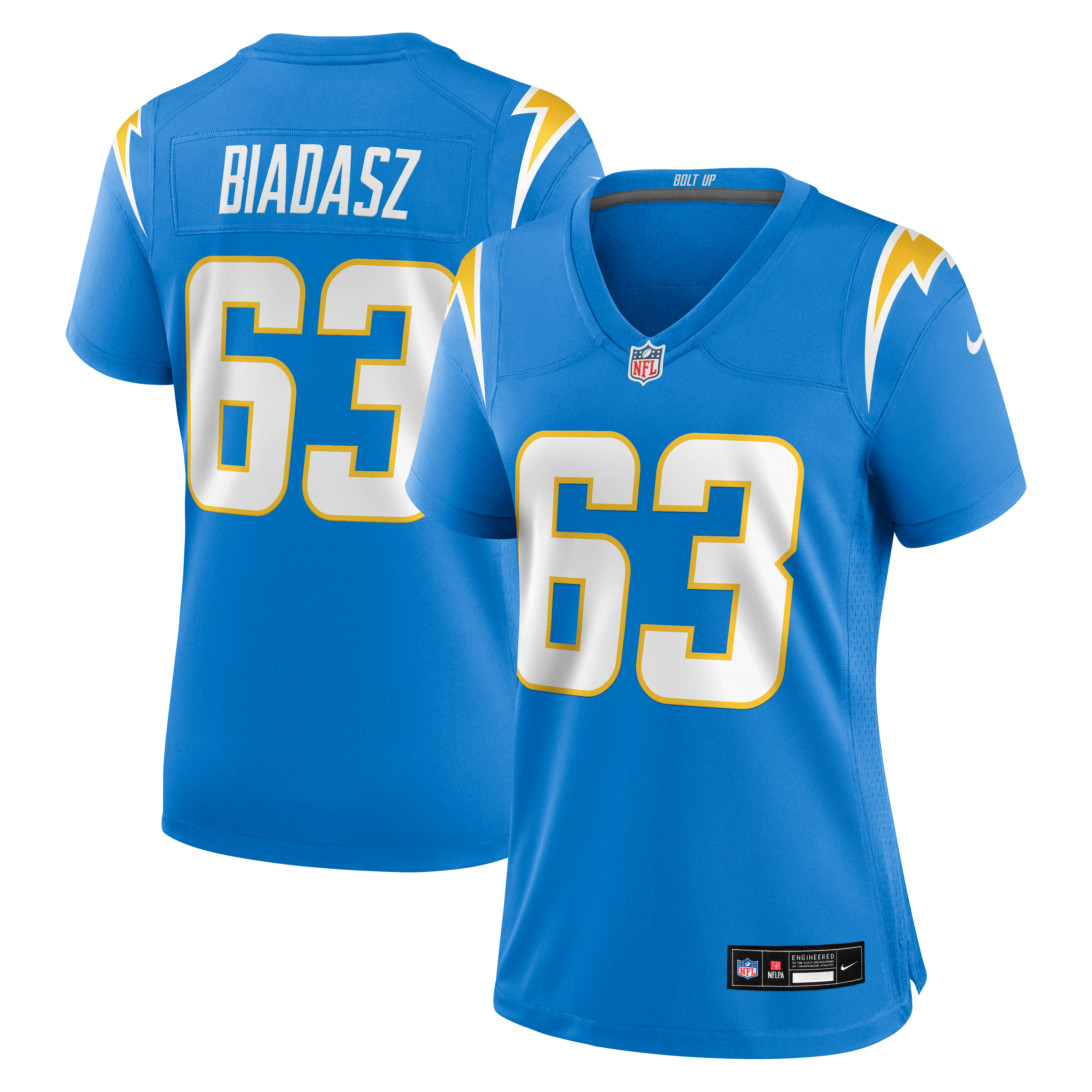 Women's Los Angeles Chargers Tyler Biadasz Nike Powder Blue Team Game Jersey